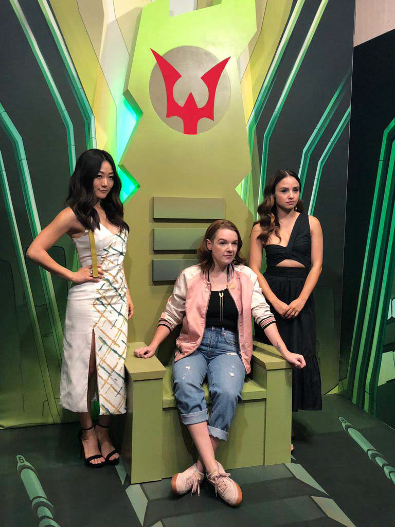 This was a promotional shot of the show's creator and two cast members enjoying the exhibit. I genuinely can't understand why they wouldn't take a photo in higher resolution.