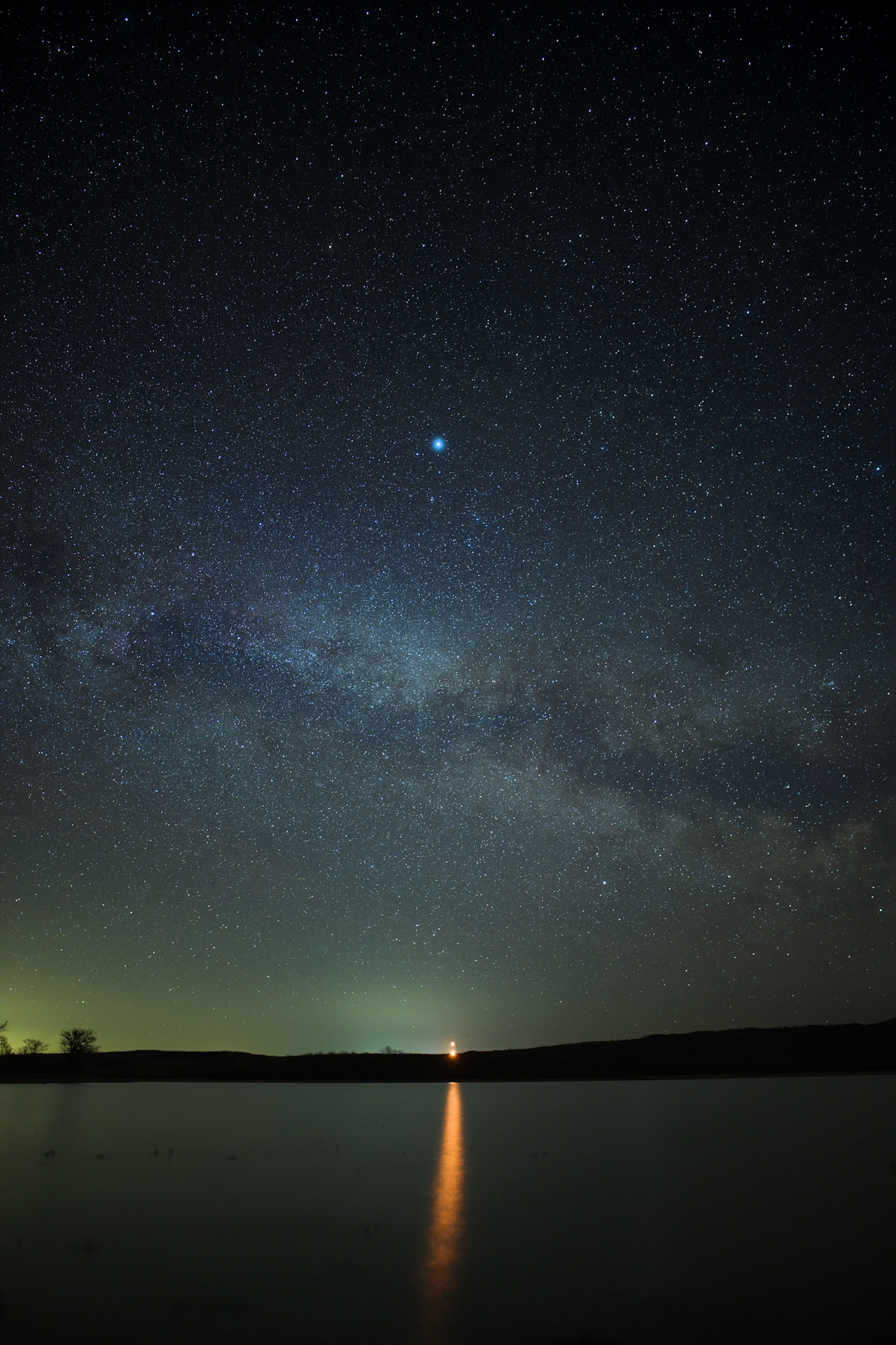 The Milky Way above the Maskinonge wetlands in Waterton Lakes National Park, Alberta.