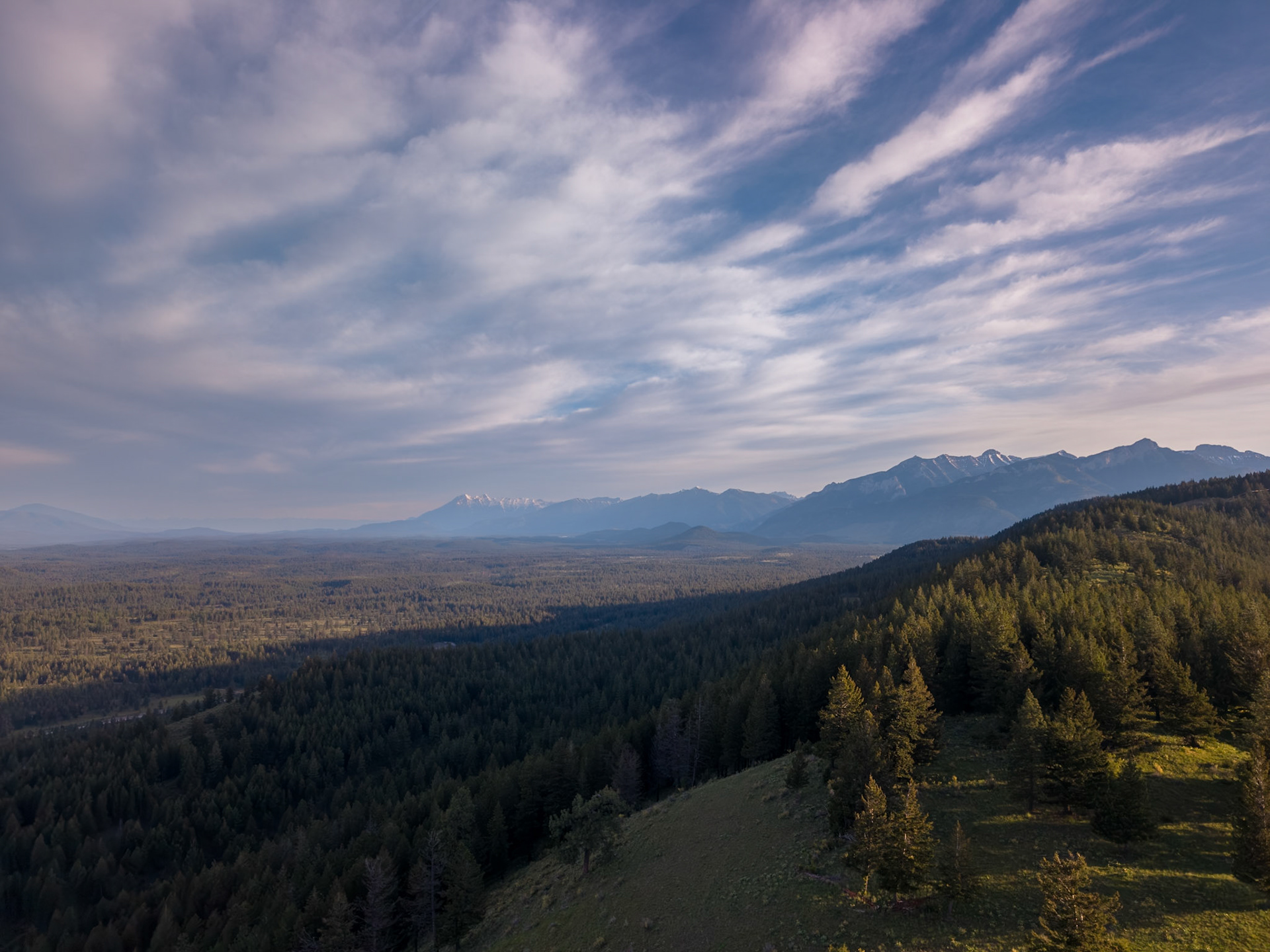 Sunrise near Elko, British Columbia.