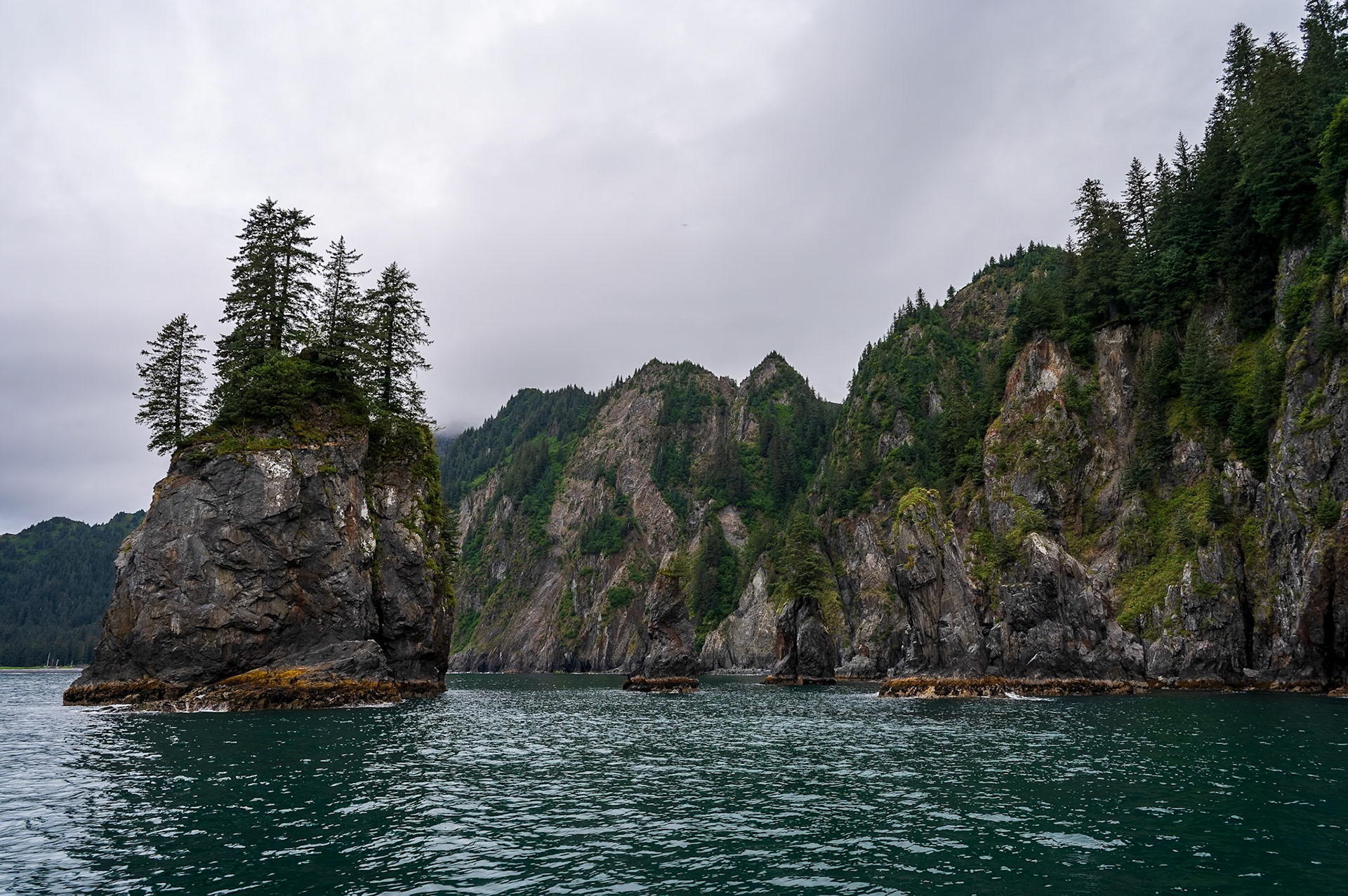 Majestic Spire Cove along Alaska's Resurrection Cove.
