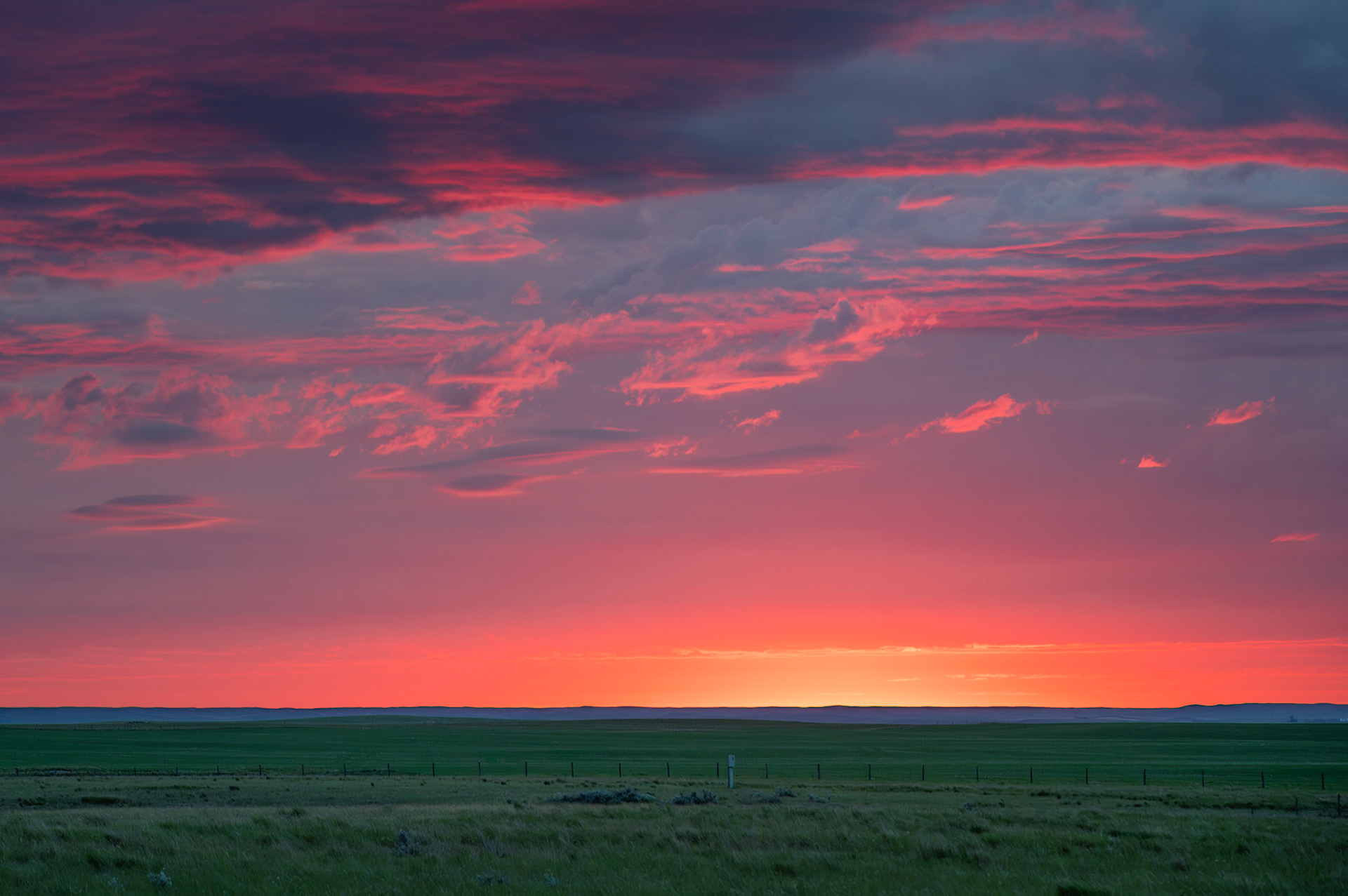 Sunrise near Grasslands National Park - East Block, Saskatchewan.