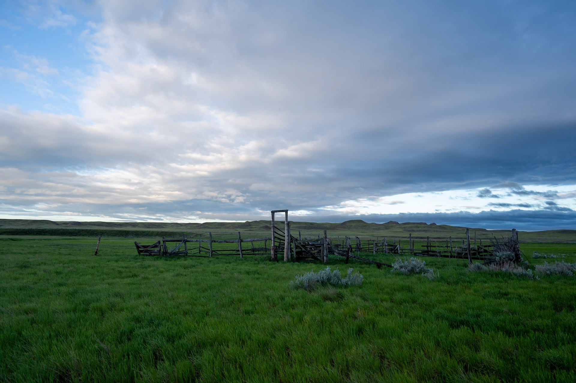 Corral remnants, Grasslands National Park - West Block, Saskatchewan.