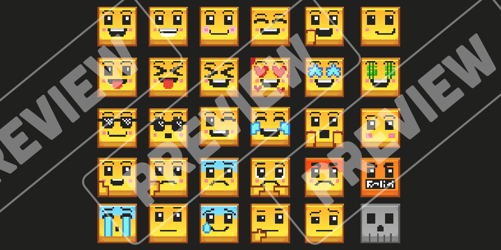 Simple Square Emoji Pack by NycoleART