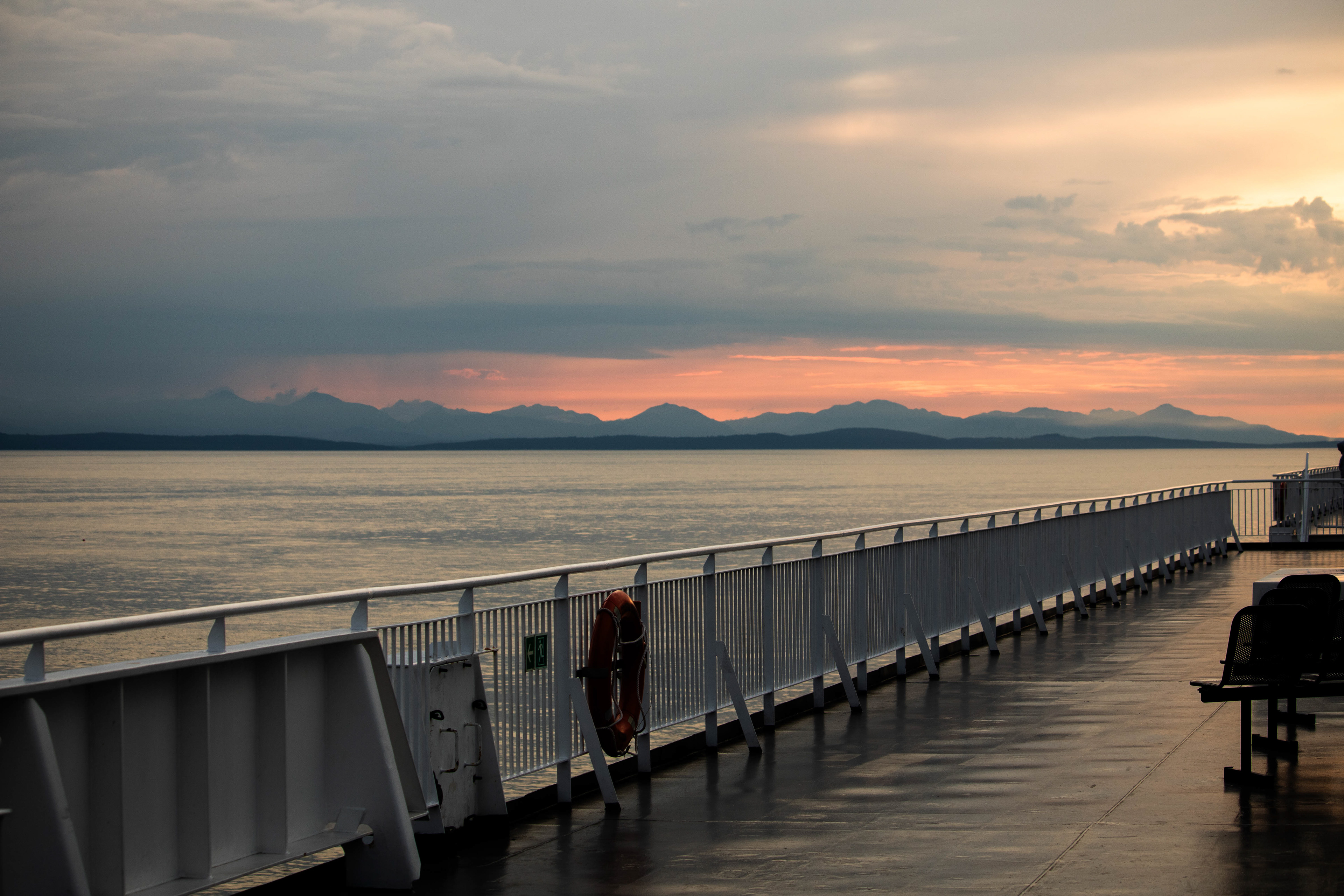 Coastal Mountain Range at Sunset