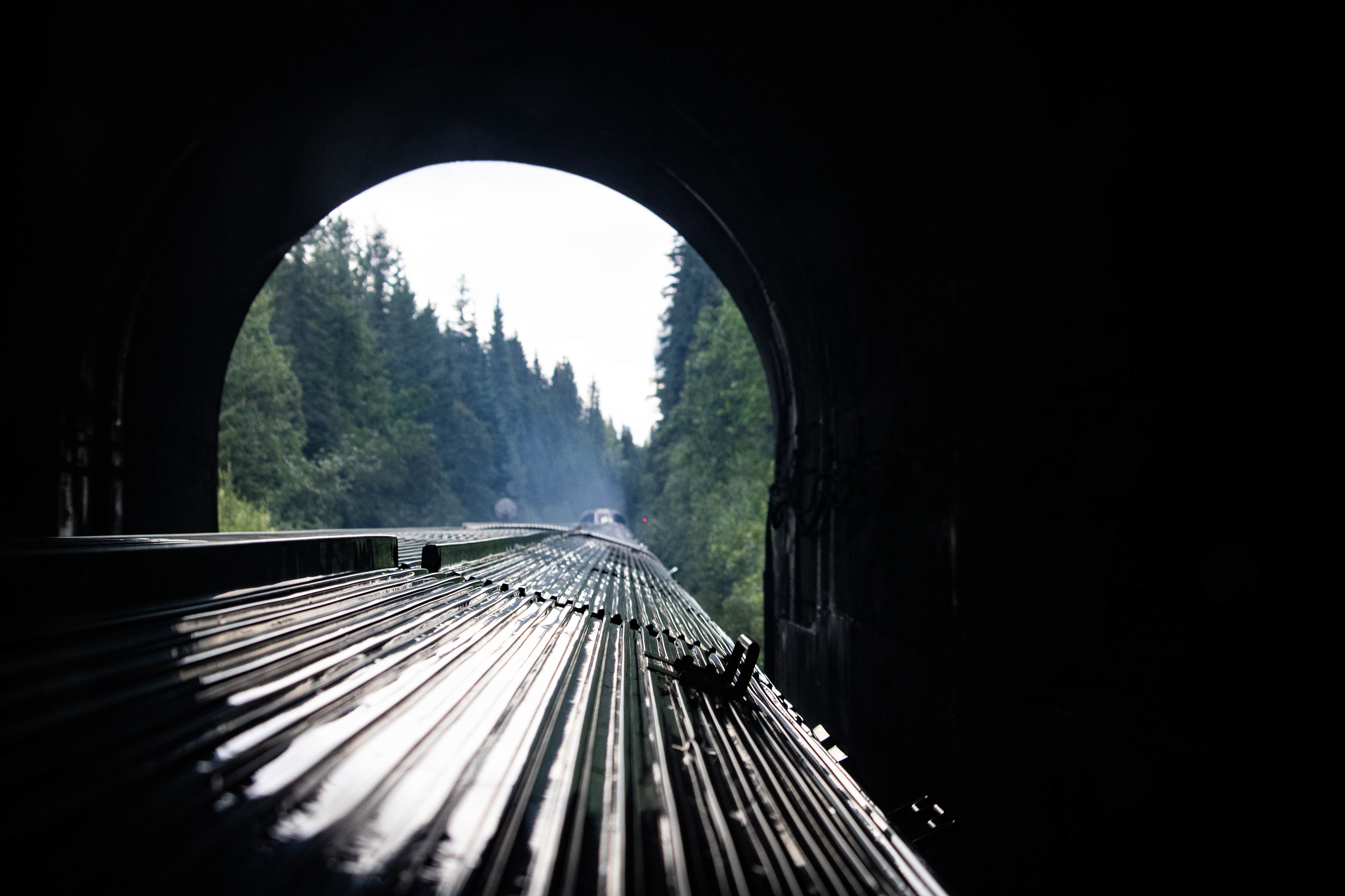 The Sights exiting a Tunnel in the Rocky Mountains