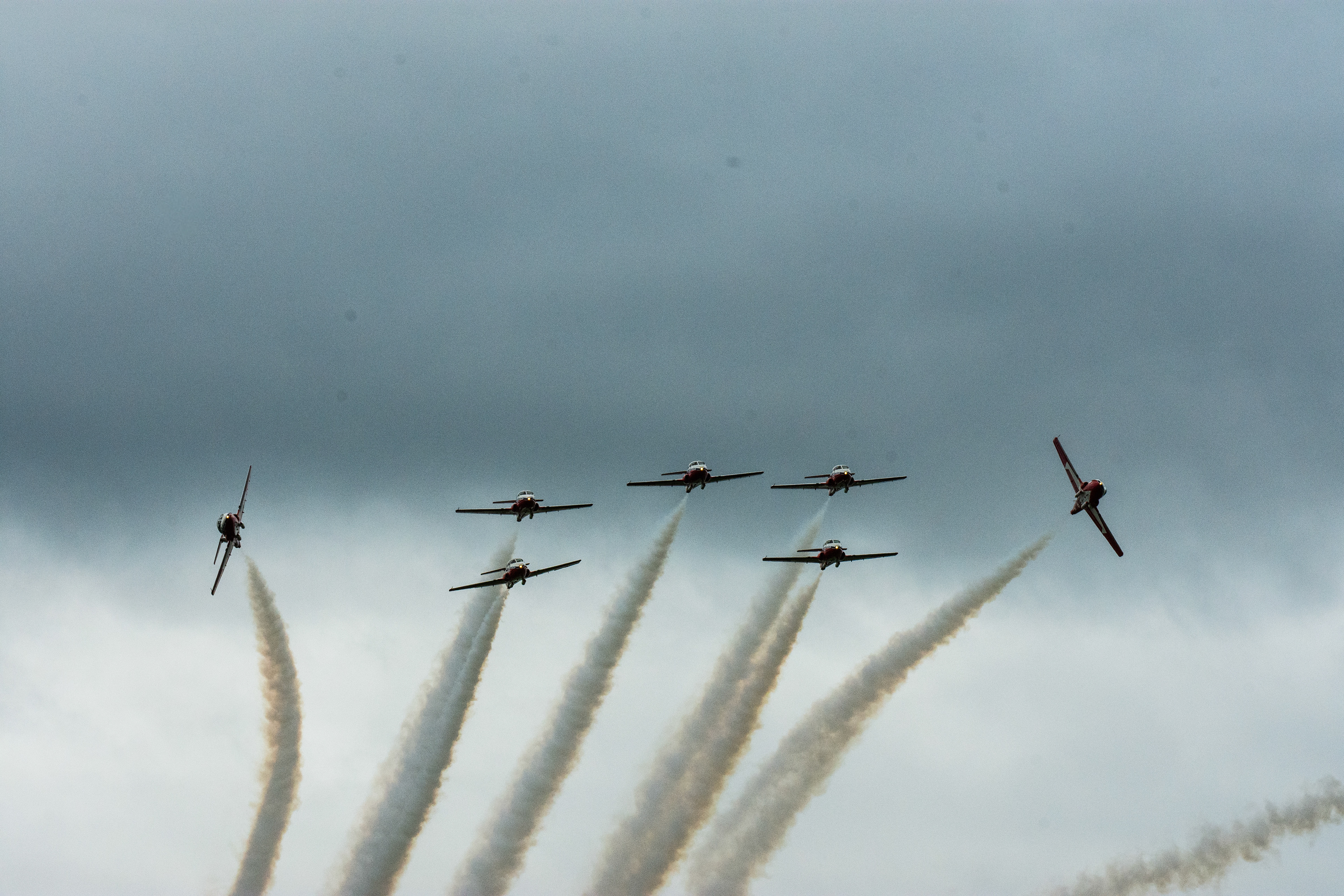 Snowbirds flying in formation