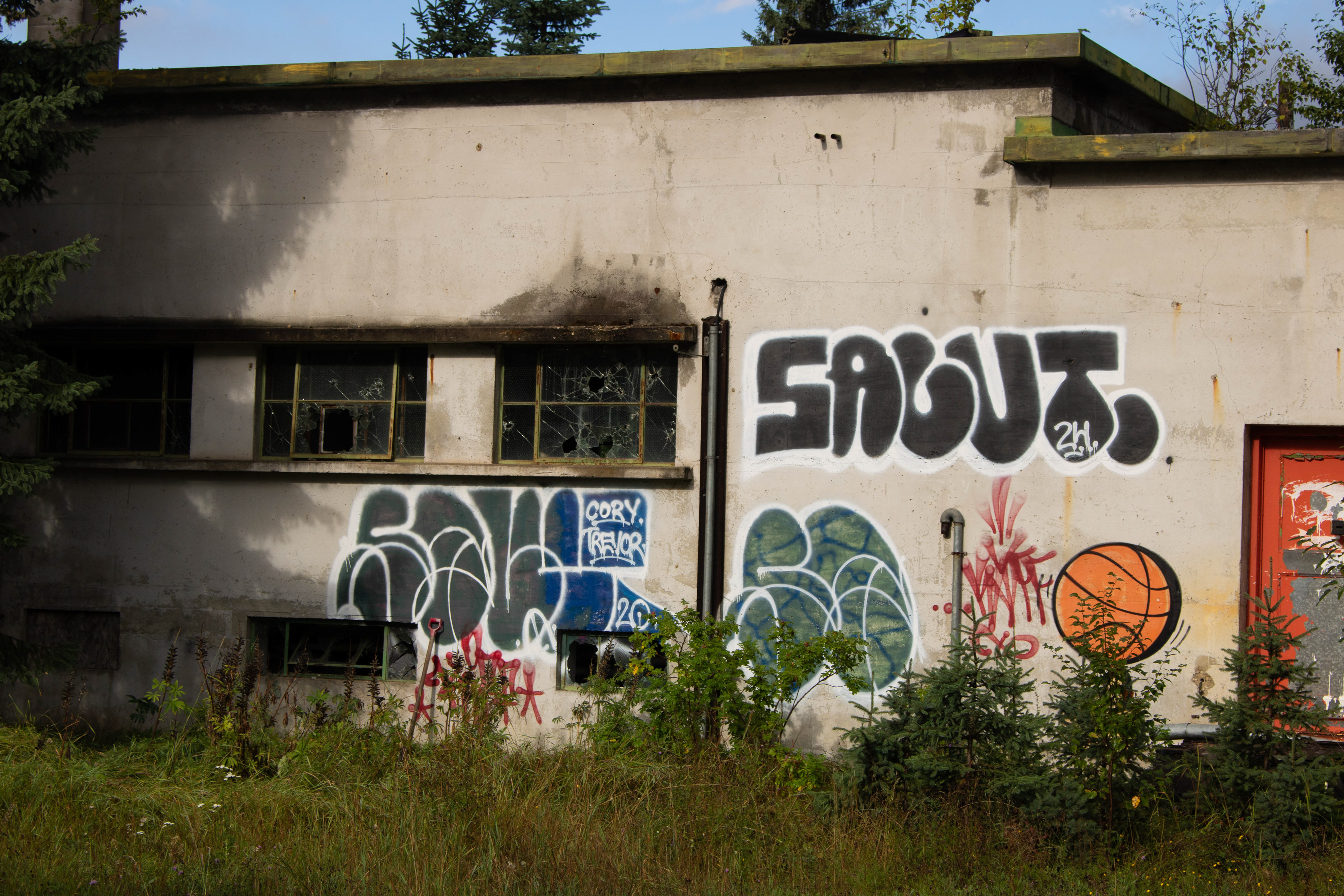 Abandoned Building Next to the Rails