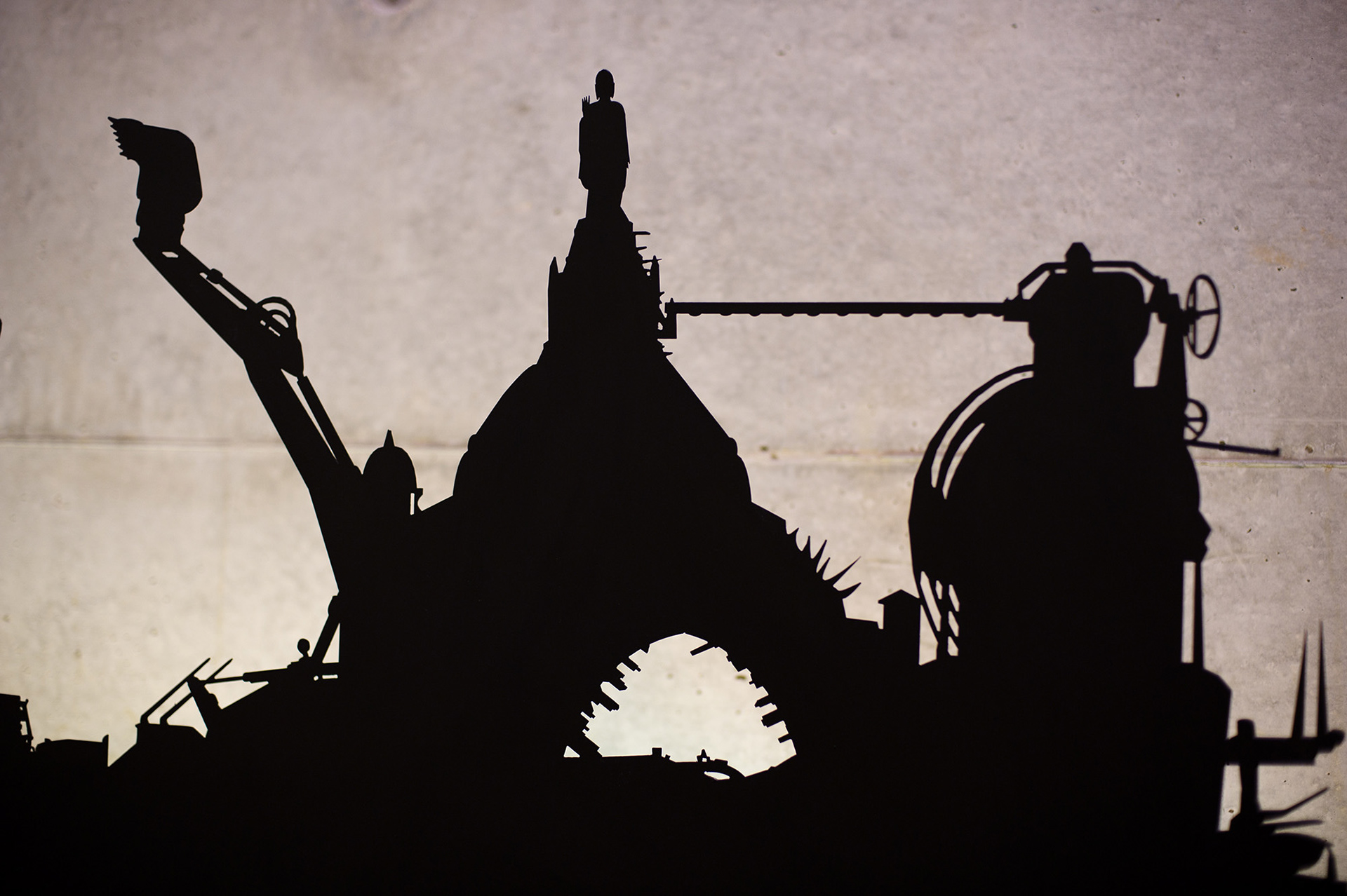 Untitled | Detail | 2010 | laser cutting, metal, LED lights | 420x50 cm | Photography: youval Hai