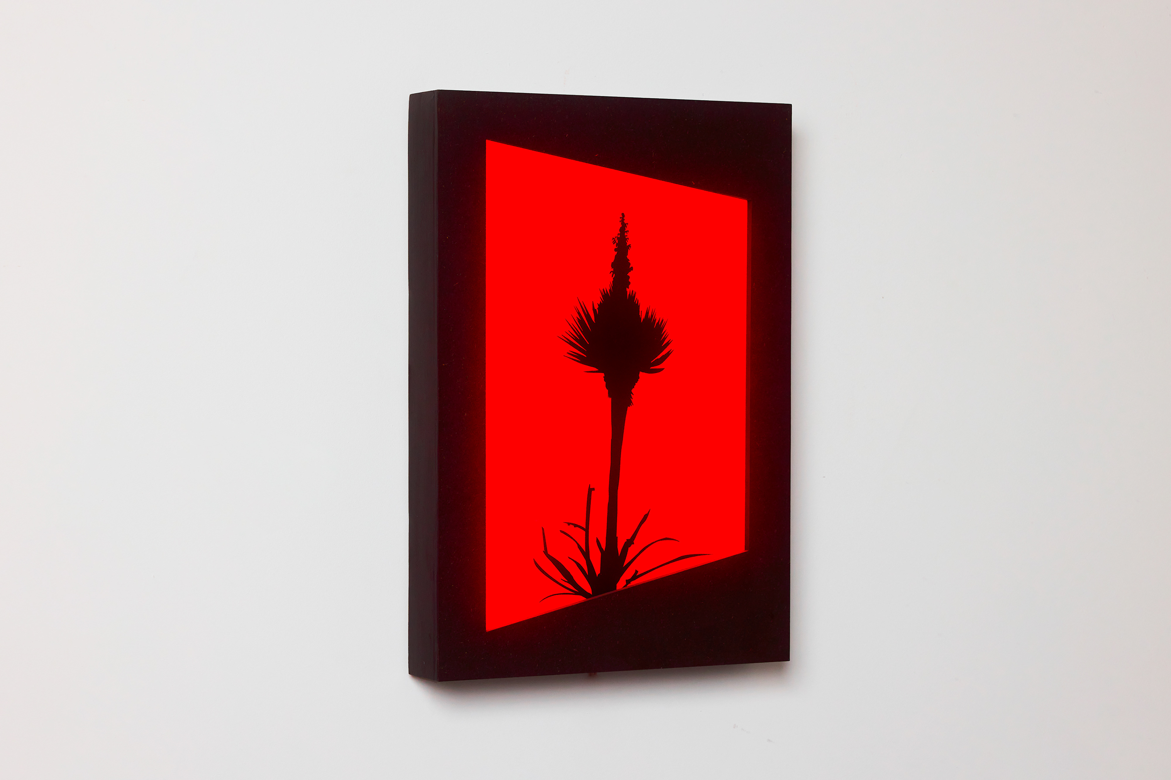 Hilton | 2025 | MDF, laser cutting, LED lights, perspex, vinyl stickers | 40x25x4 cm