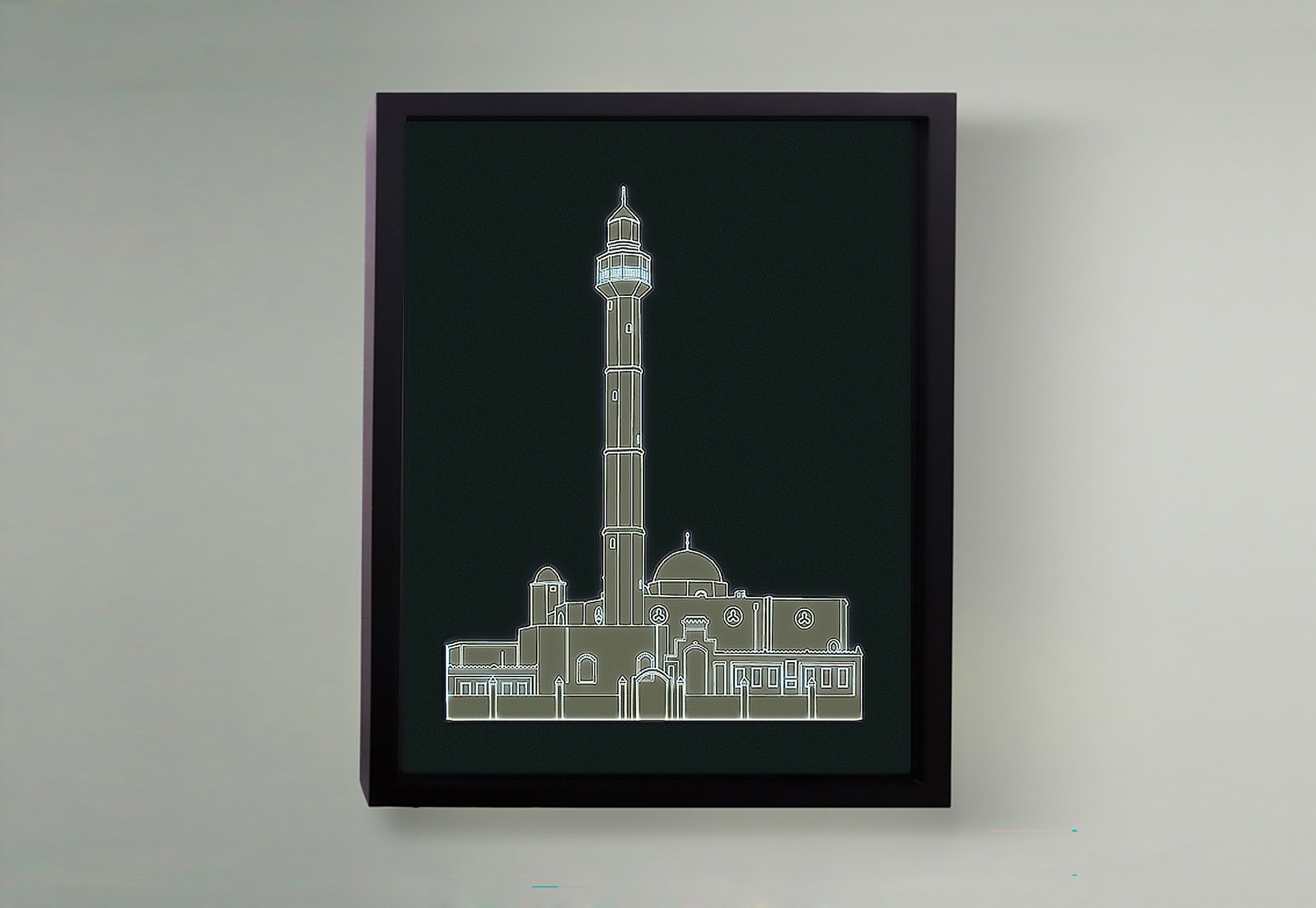 Hassan Beck | 2011 | laser engraving, perspex, LED lights | 90x60 cm