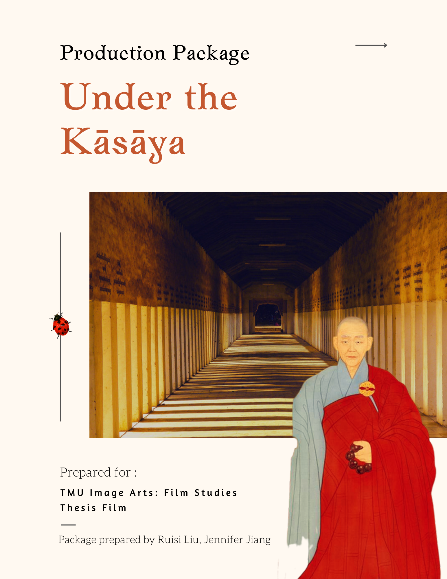 Cover page of a 44-Paged Film Production Package for a Thesis Film