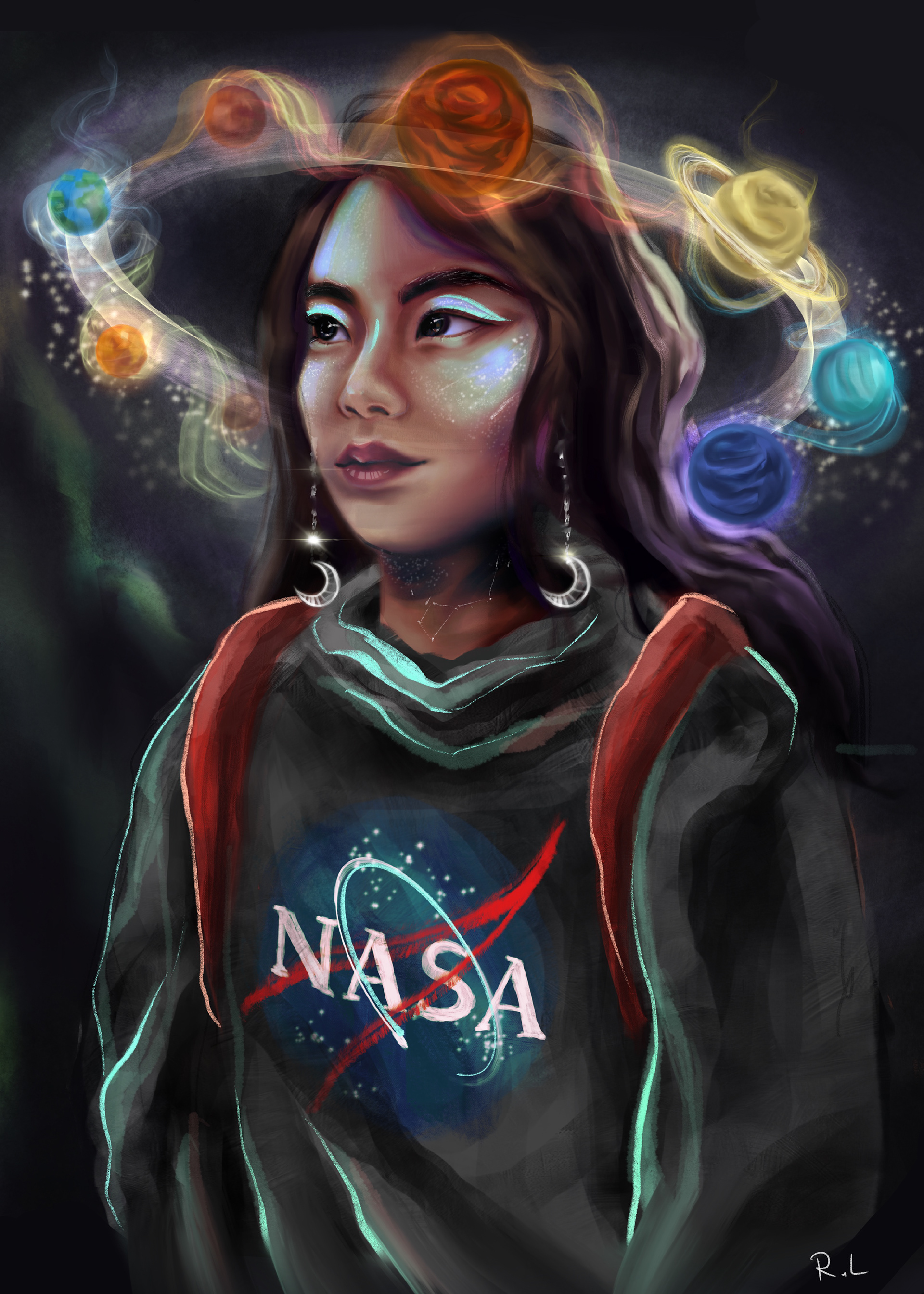 "Cosmic Nostalgic" 2018. Procreate on iPad.