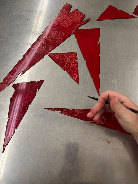 "Generative: Self Inflicted" copper plates in process.