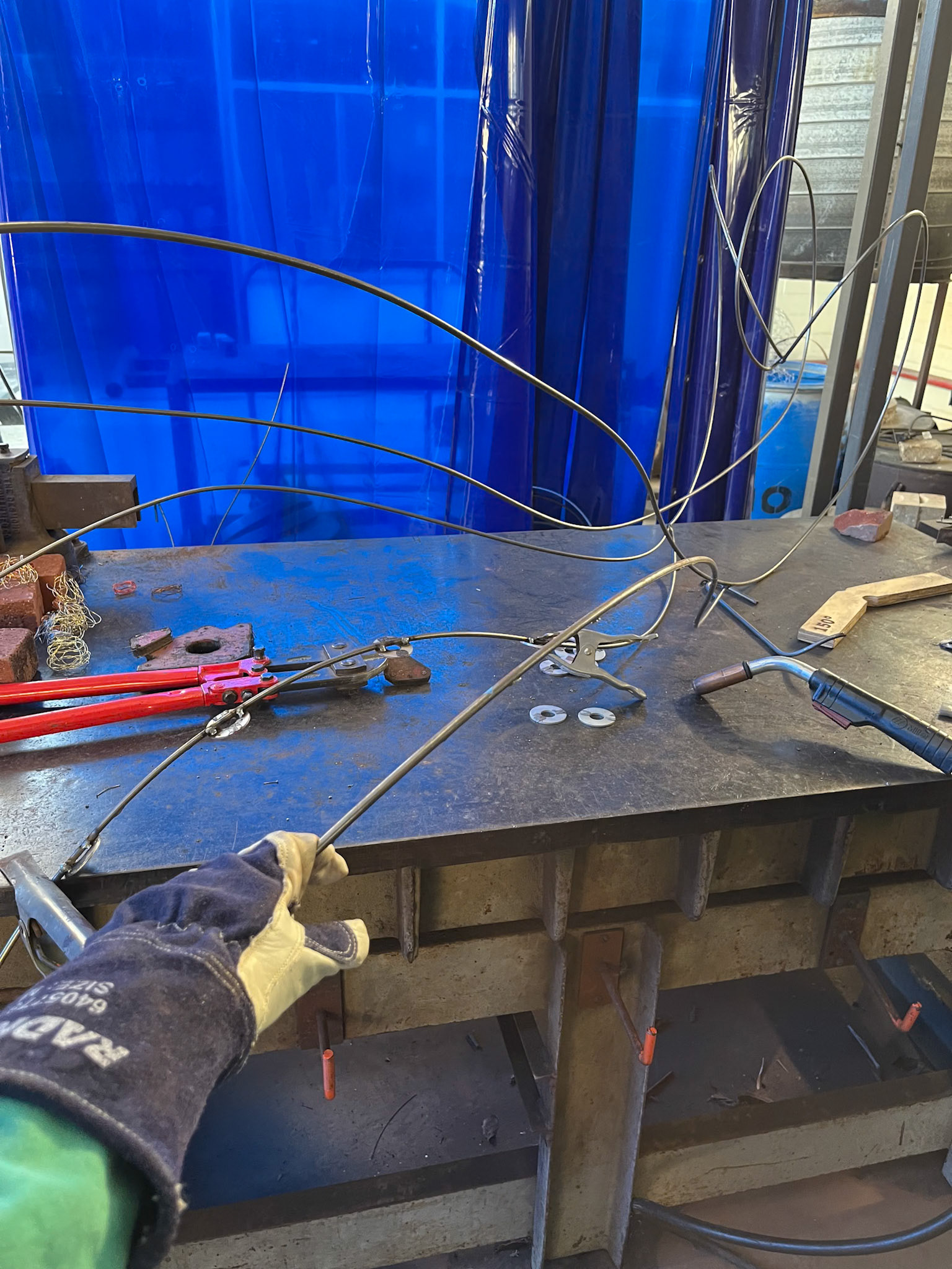 Welding studio shot.