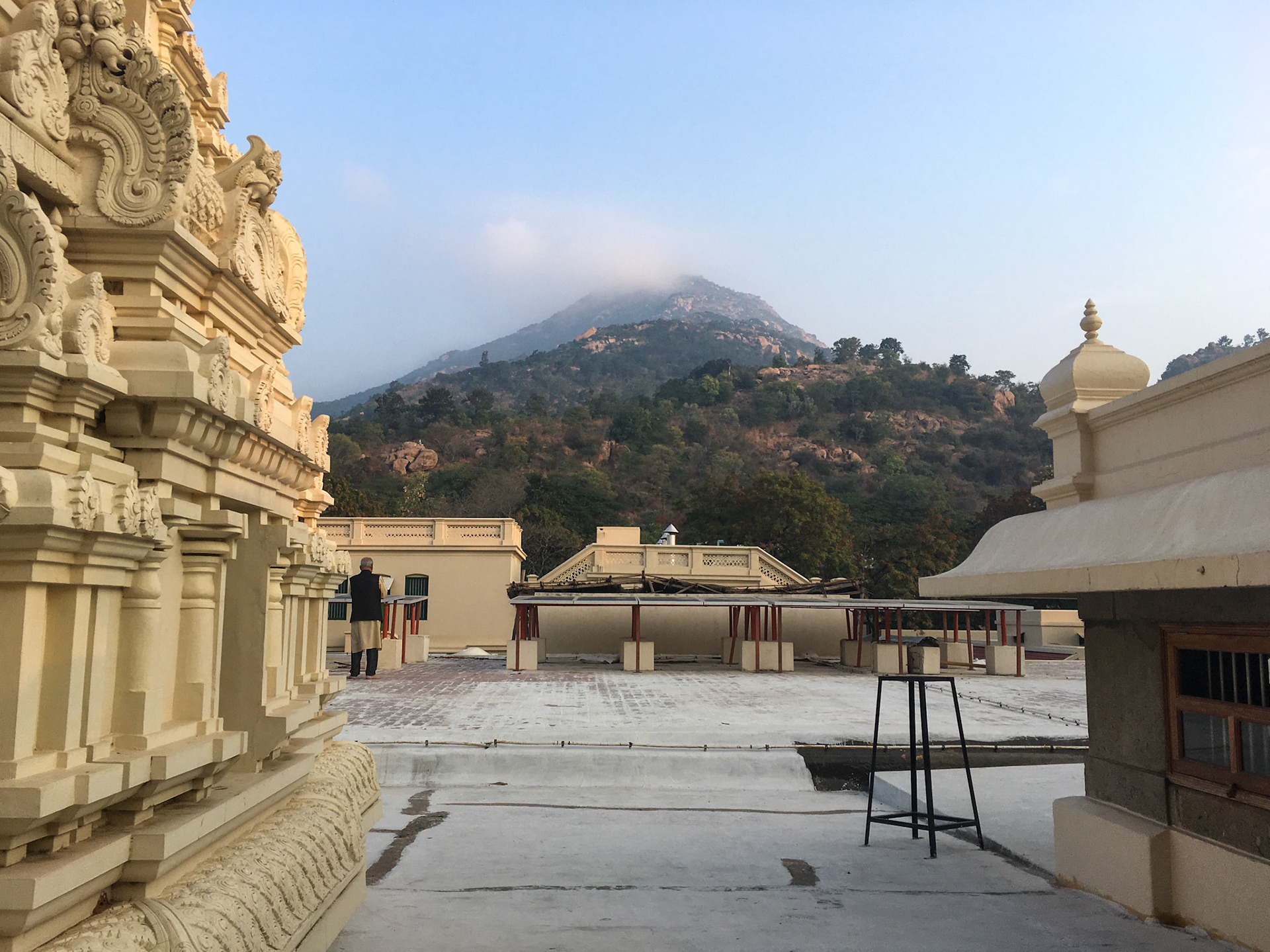 Arunachala Siva Mahadeva Hill from the Ramanasramam rooftop