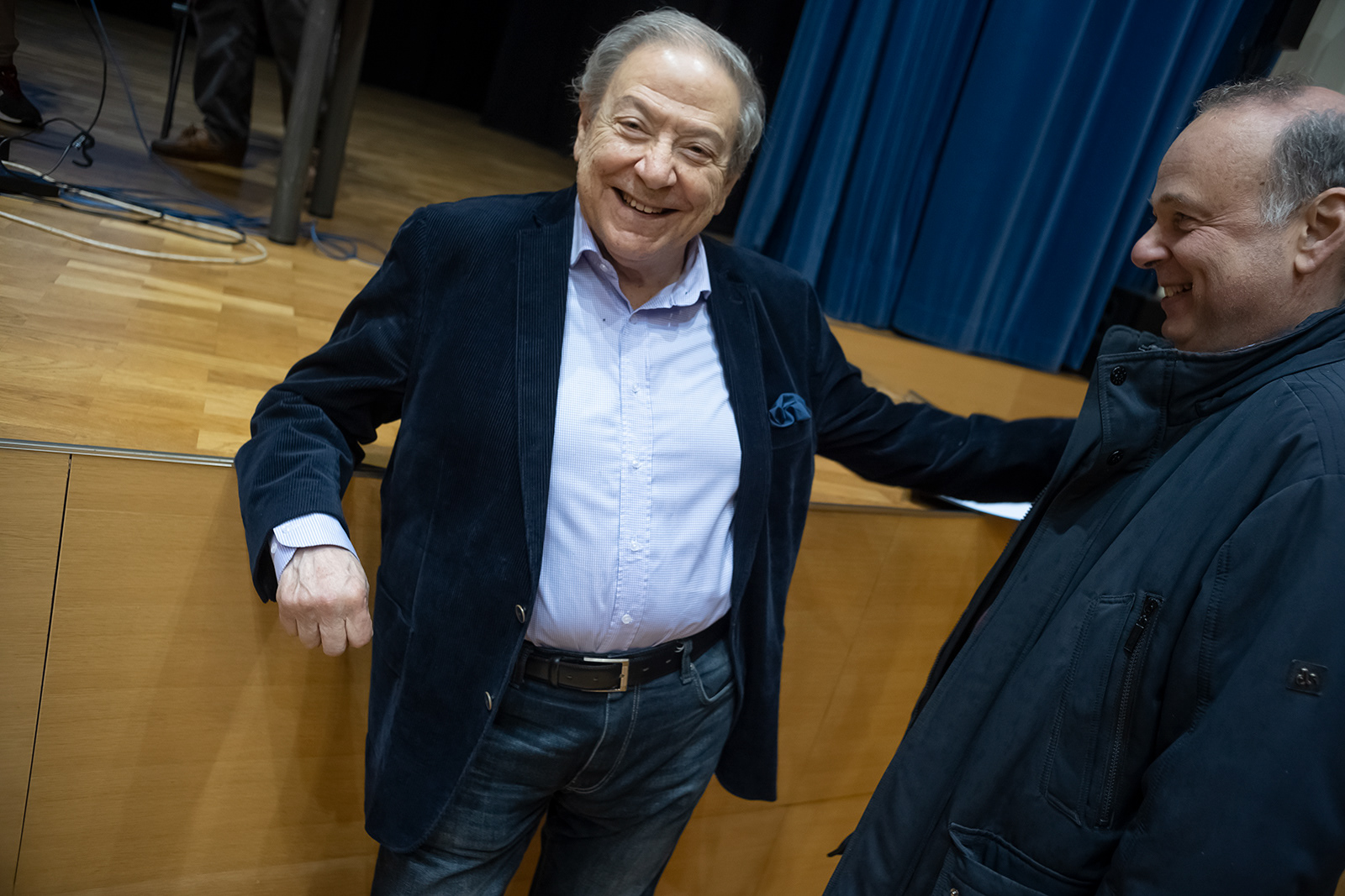 Jason Francisco / Iosif Ventura, renowned Greek Jewish poet, Holocaust survivor originally from Chania, at Etz Hayyim's International Holocaust Remembrance Day events, 2023