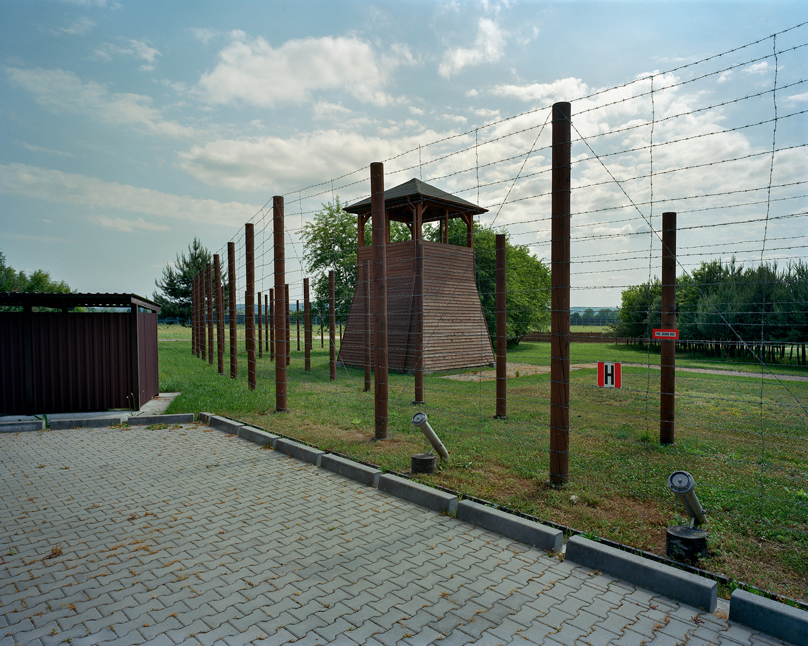 Onsite museum re-creation of the camp at Pustków