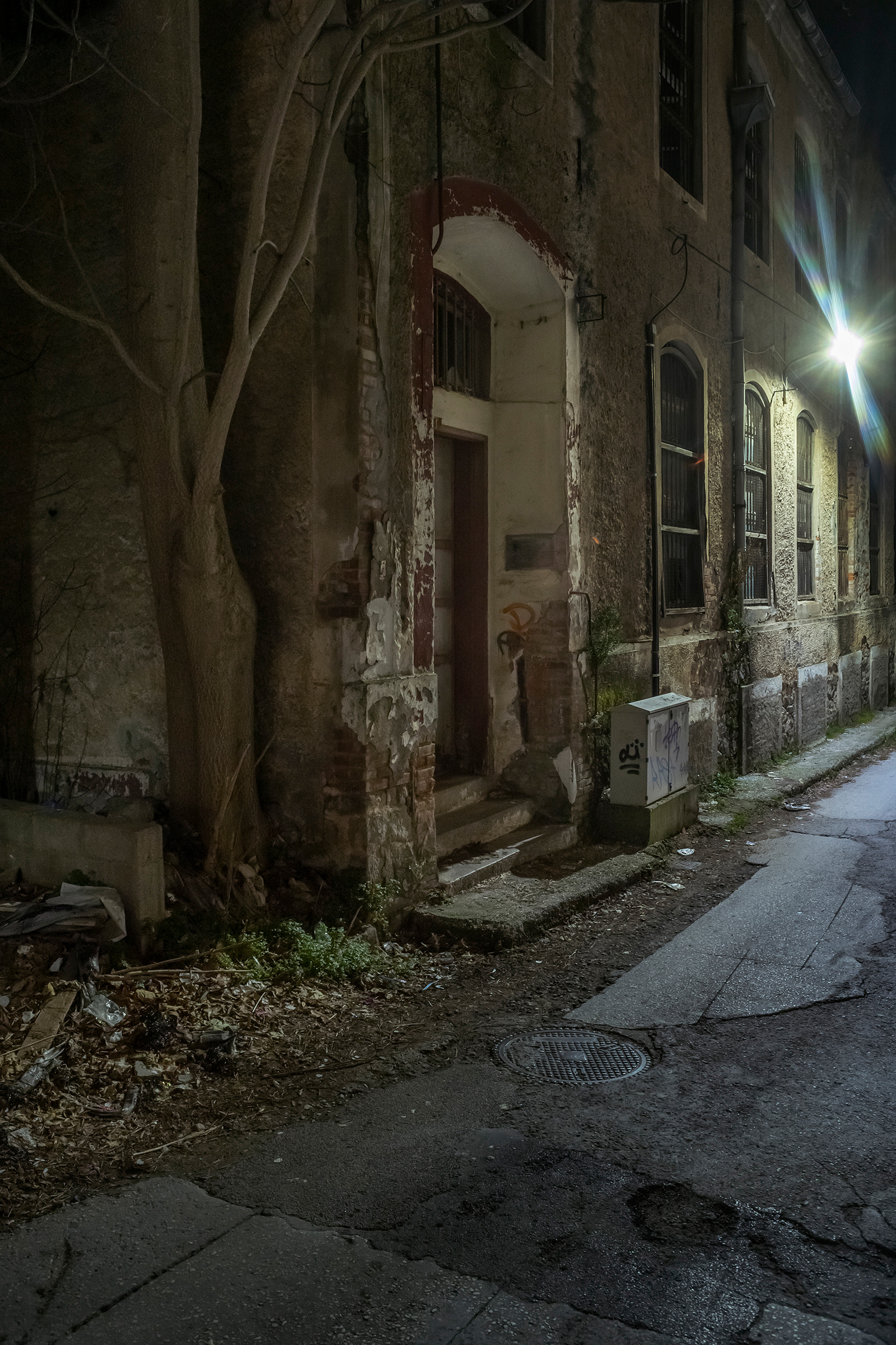 Jason Francisco / The warehouse in which the Jews of Xanthi were imprisoned before their deportation and murder in the Holocaust (site unmarked).