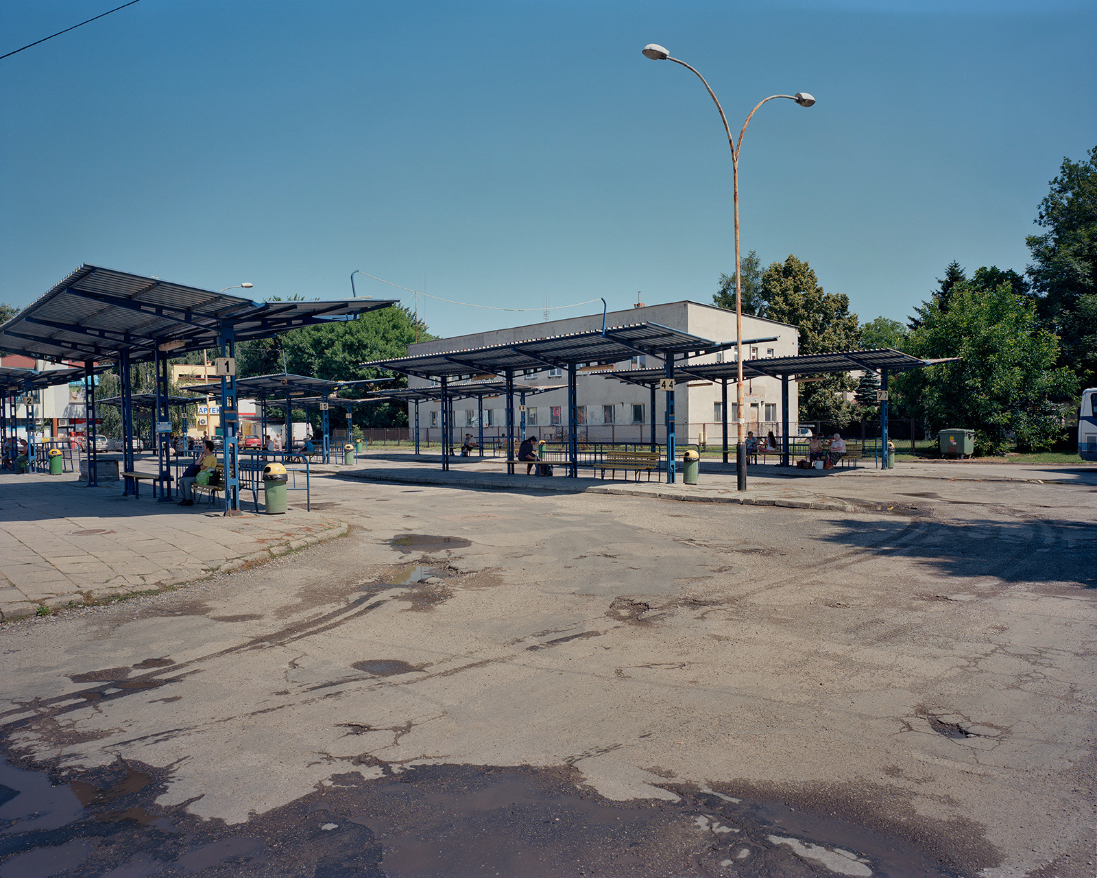 The Jewish cemetery, now a bus station, Przeworsk