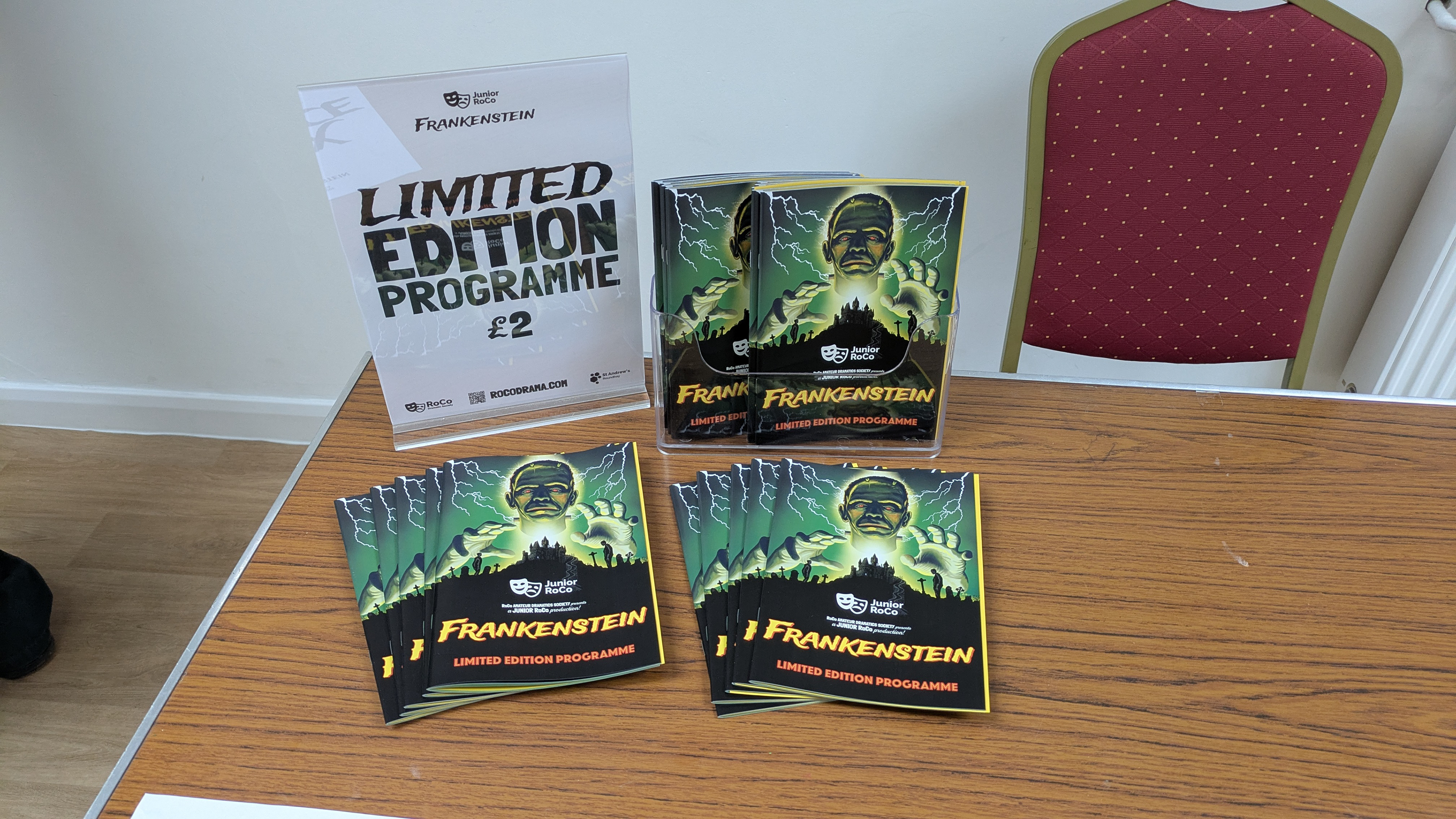 The programme for 'Frankenstein' (2026) on sale