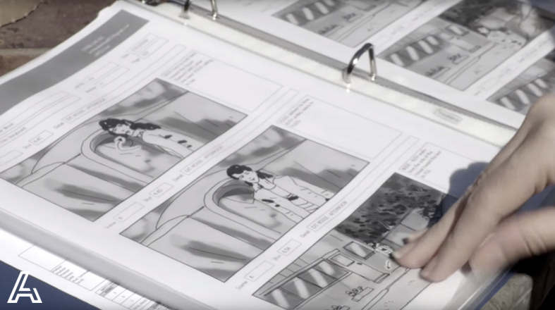 Storyboards I produced for the short film Home (2016), in use whilst on location during the shoot