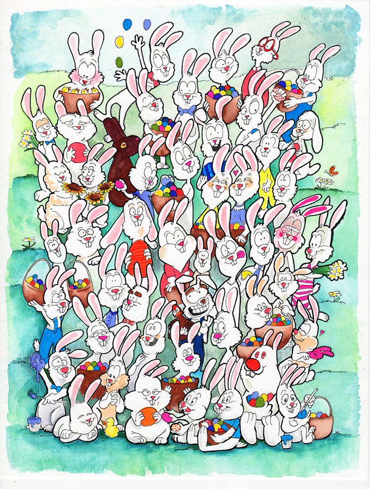 Watercolor and Marker on Watercolor Paper