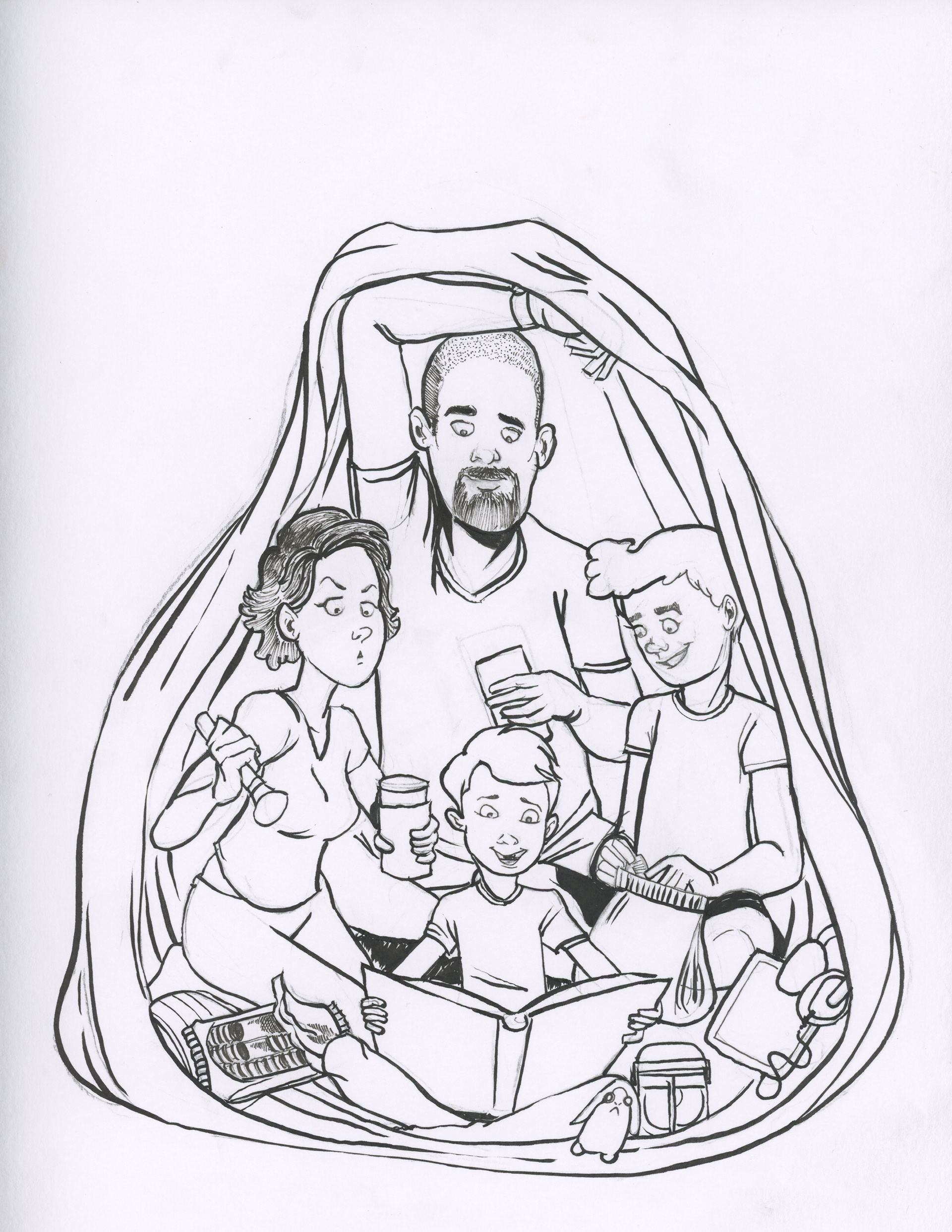 Original Drawing for Holiday Card