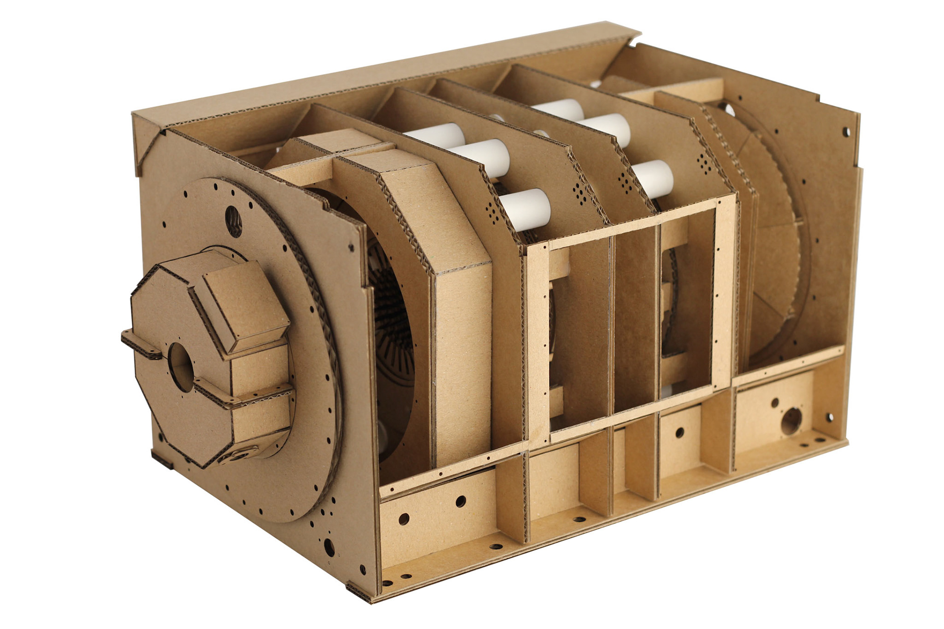 Cardboard model of a state of the art motor to dissect in discussions
