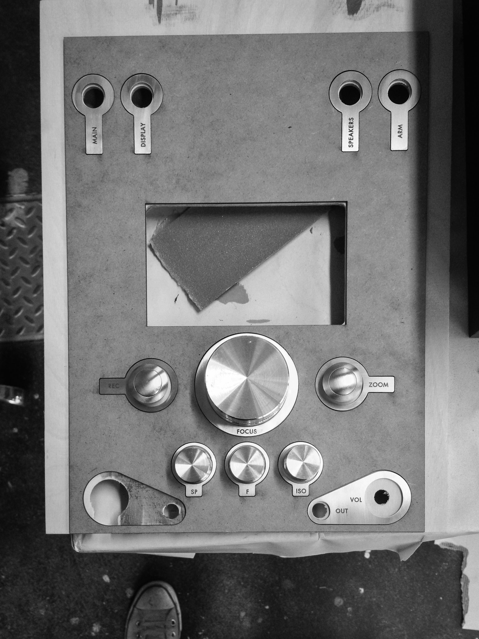 Backpanel with controls