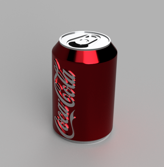 Coca-Cola can render. Made for 3D print