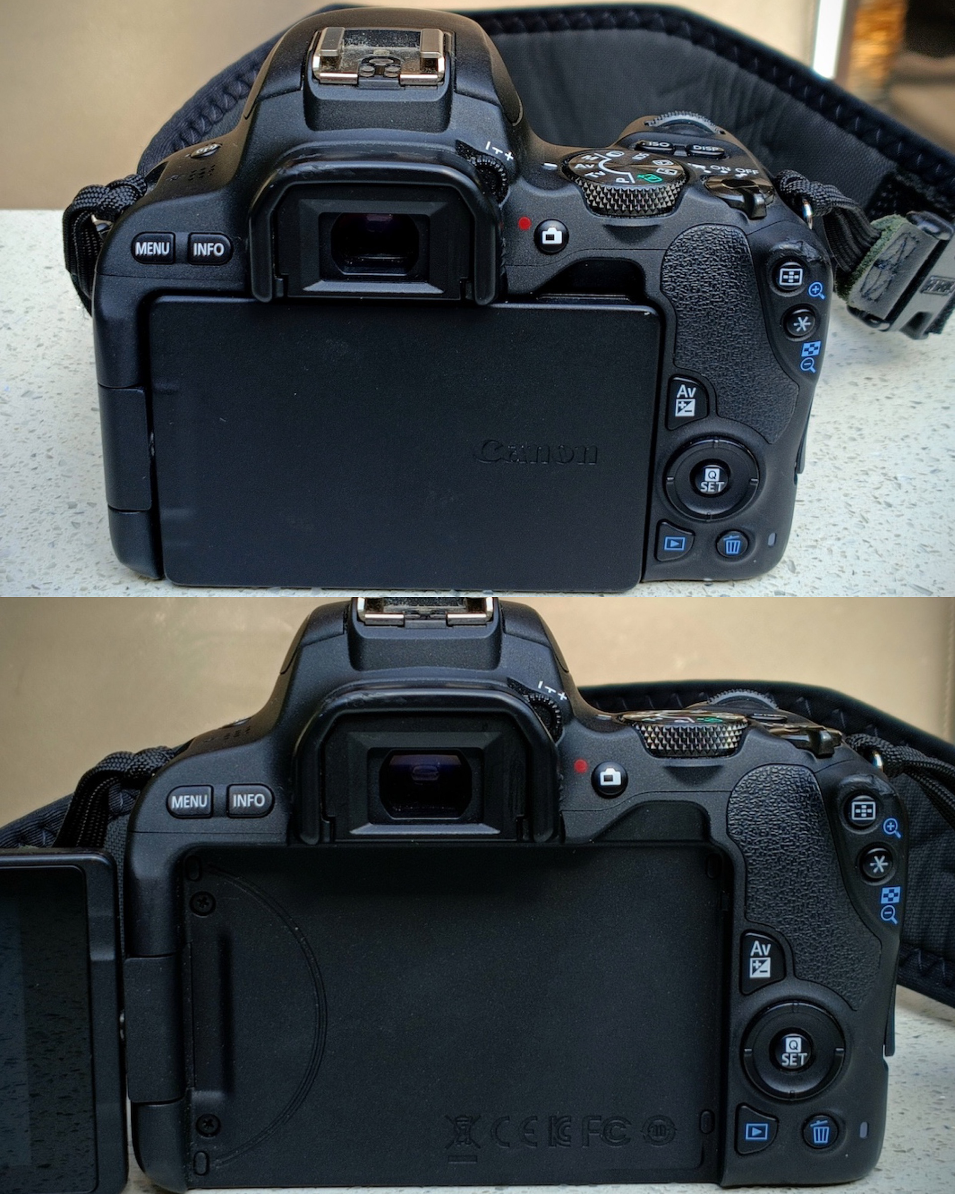 Canon SL2 Back Side View