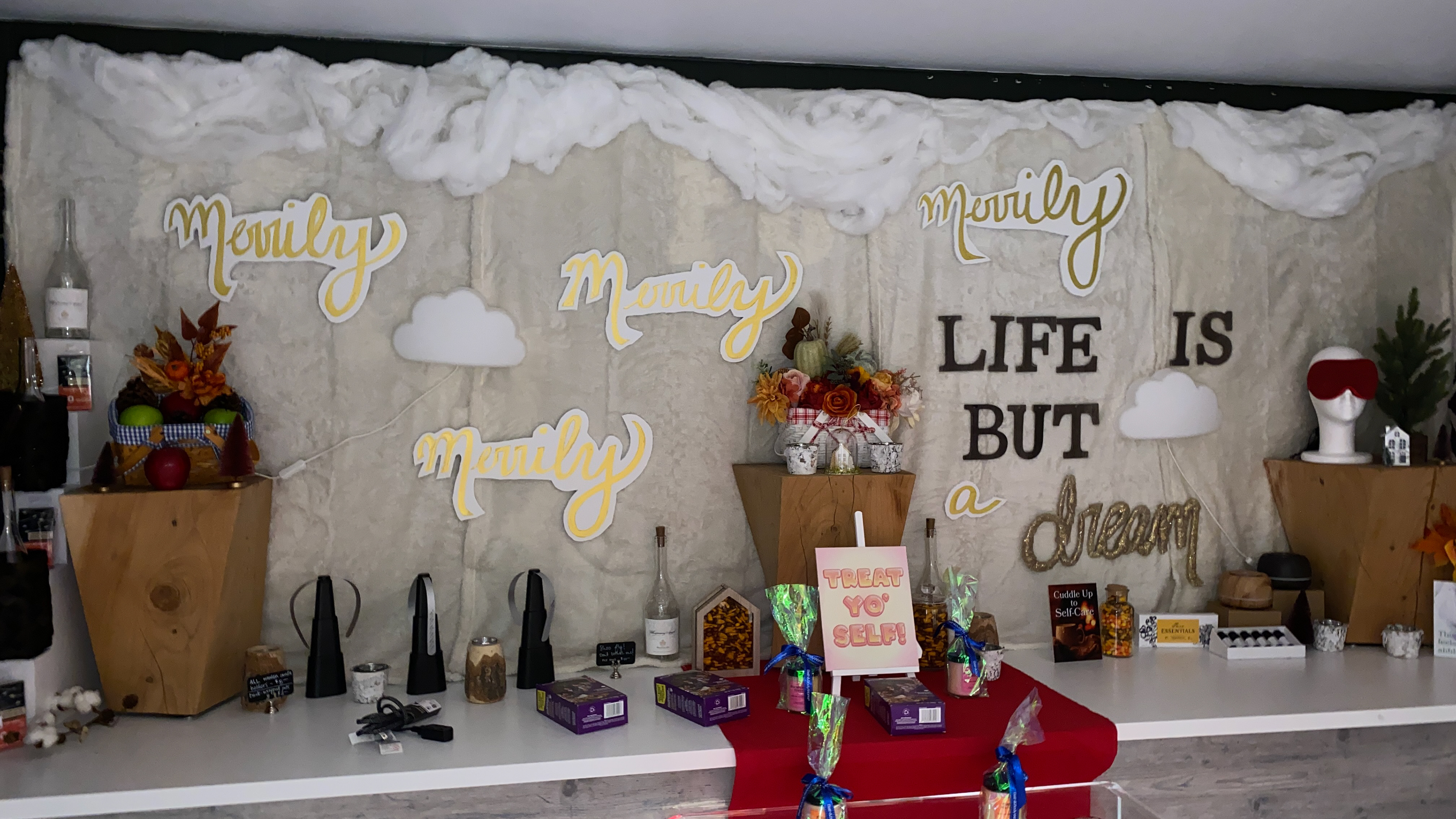 festive outdoor lighting, candles, and other home crafts