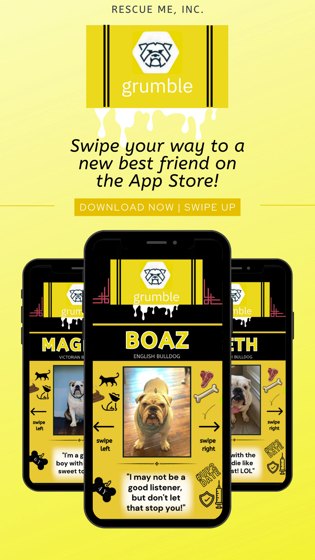Mock-Up for a bulldog adoption app