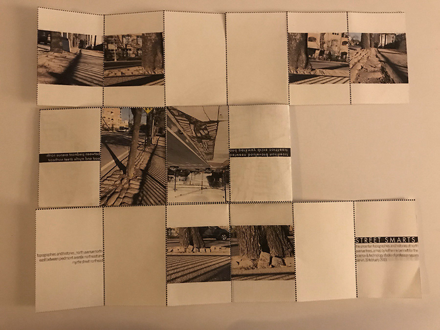 Folding version 2 is cut along the left and right middle grid lines.