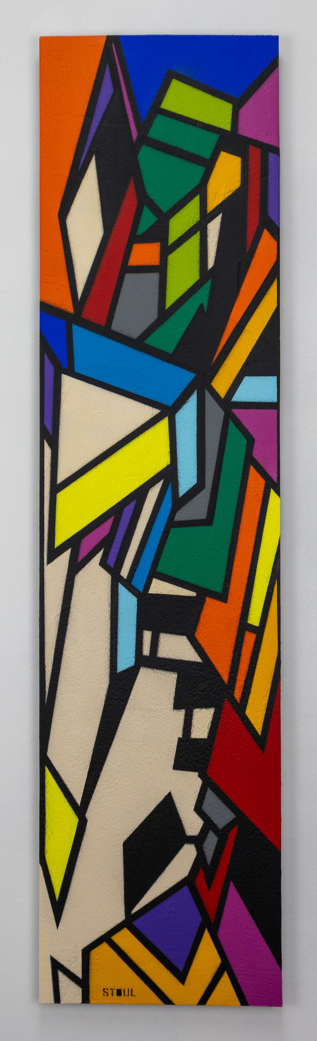 “Oru naga Laos” Stoul 120x30x3cm Peinture acrylique et enduit pierre sur bois 2025