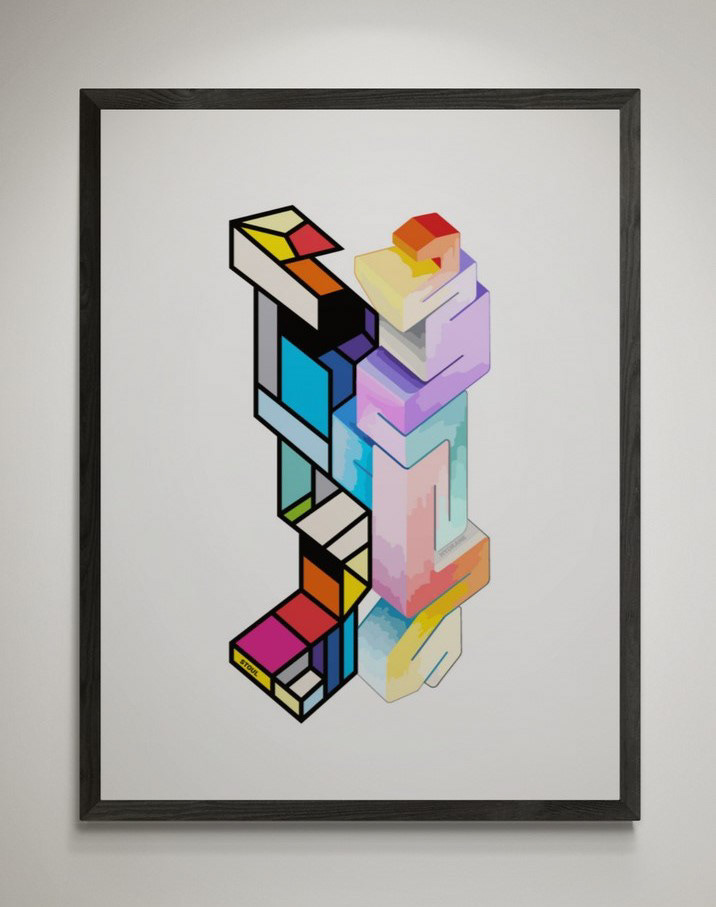 "Le stohyd" Stoul - Hydrane Digigraphie sur papier velvet museum 310gr Edition signée et numérotée à 30 exemplaires 40x30 cm 2025