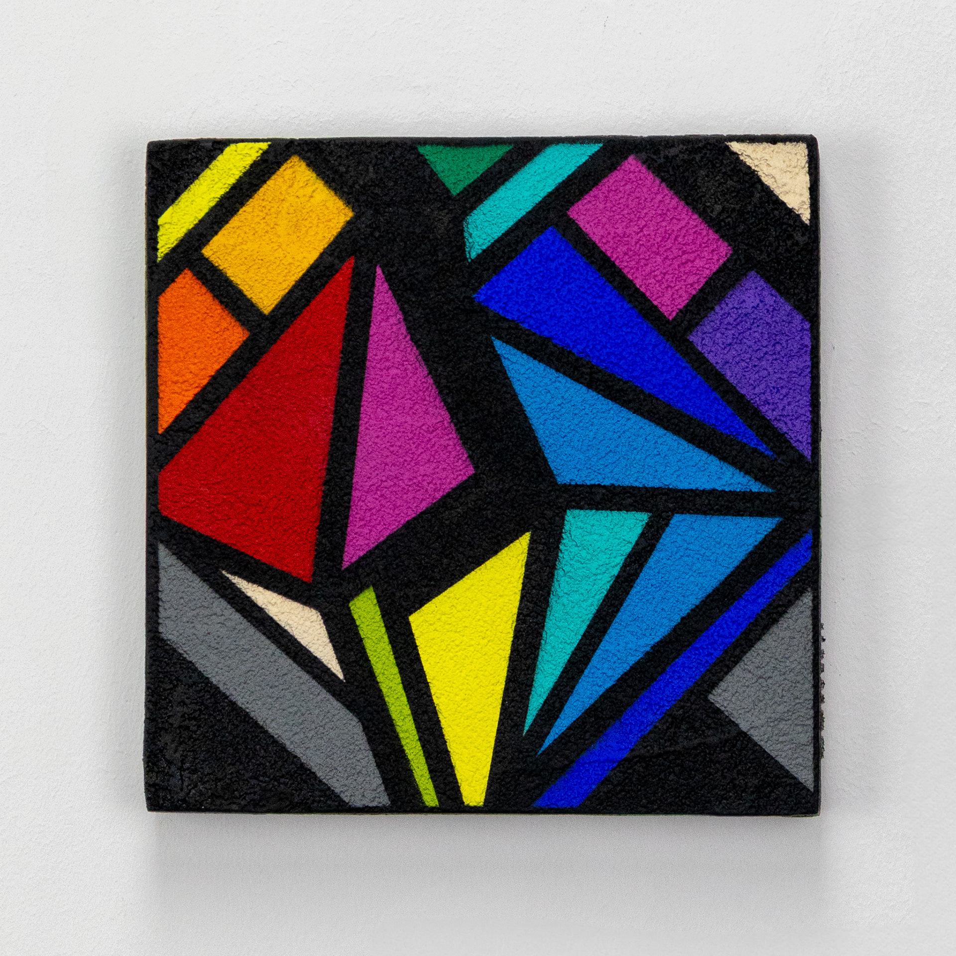 “Oru cœur 2” Stoul 20x20x3cm Peinture acrylique et enduit pierre sur bois 2025