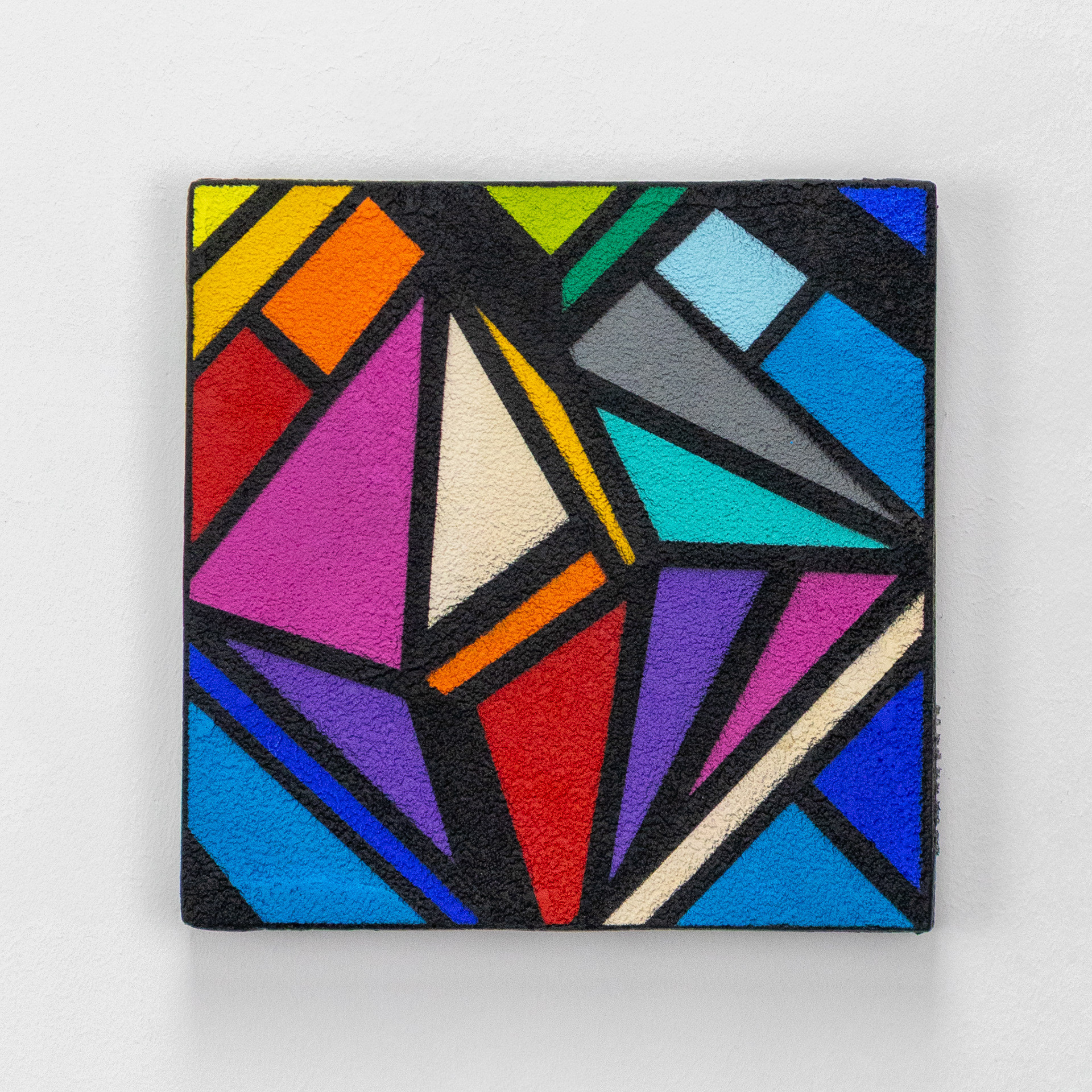 “Oru cœur 1” Stoul 20x20x3cm Peinture acrylique et enduit pierre sur bois 2025