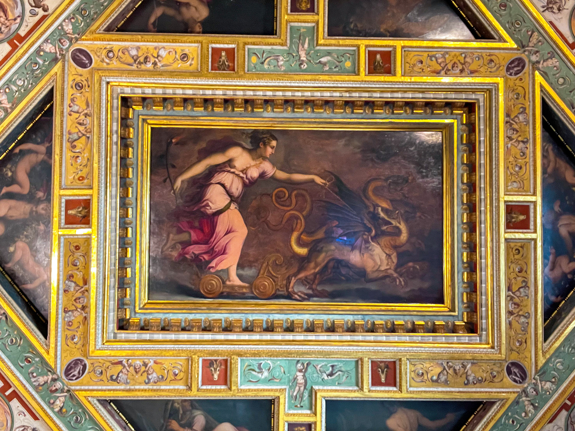 Ceres in Her Chariot Drawn by Dragons by Vasari