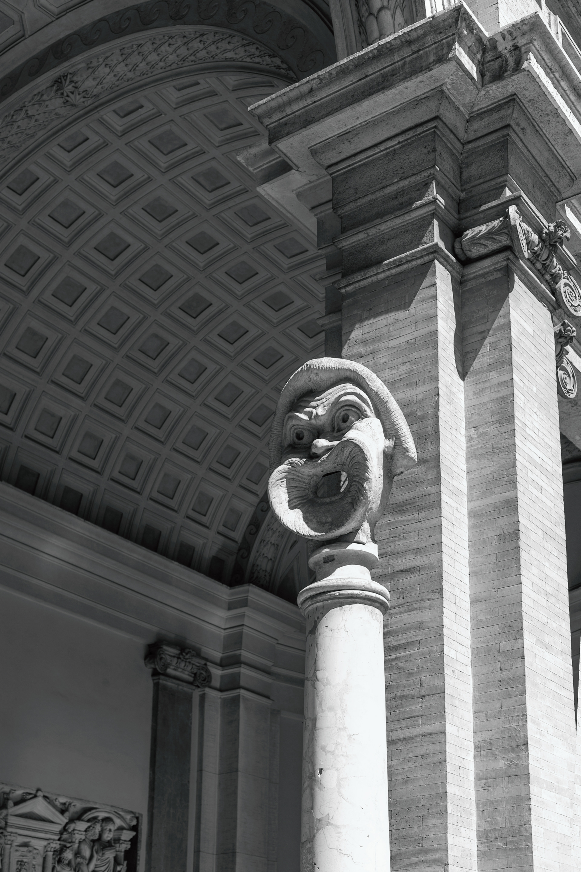 Marble theatrical mask, Vatican Museum