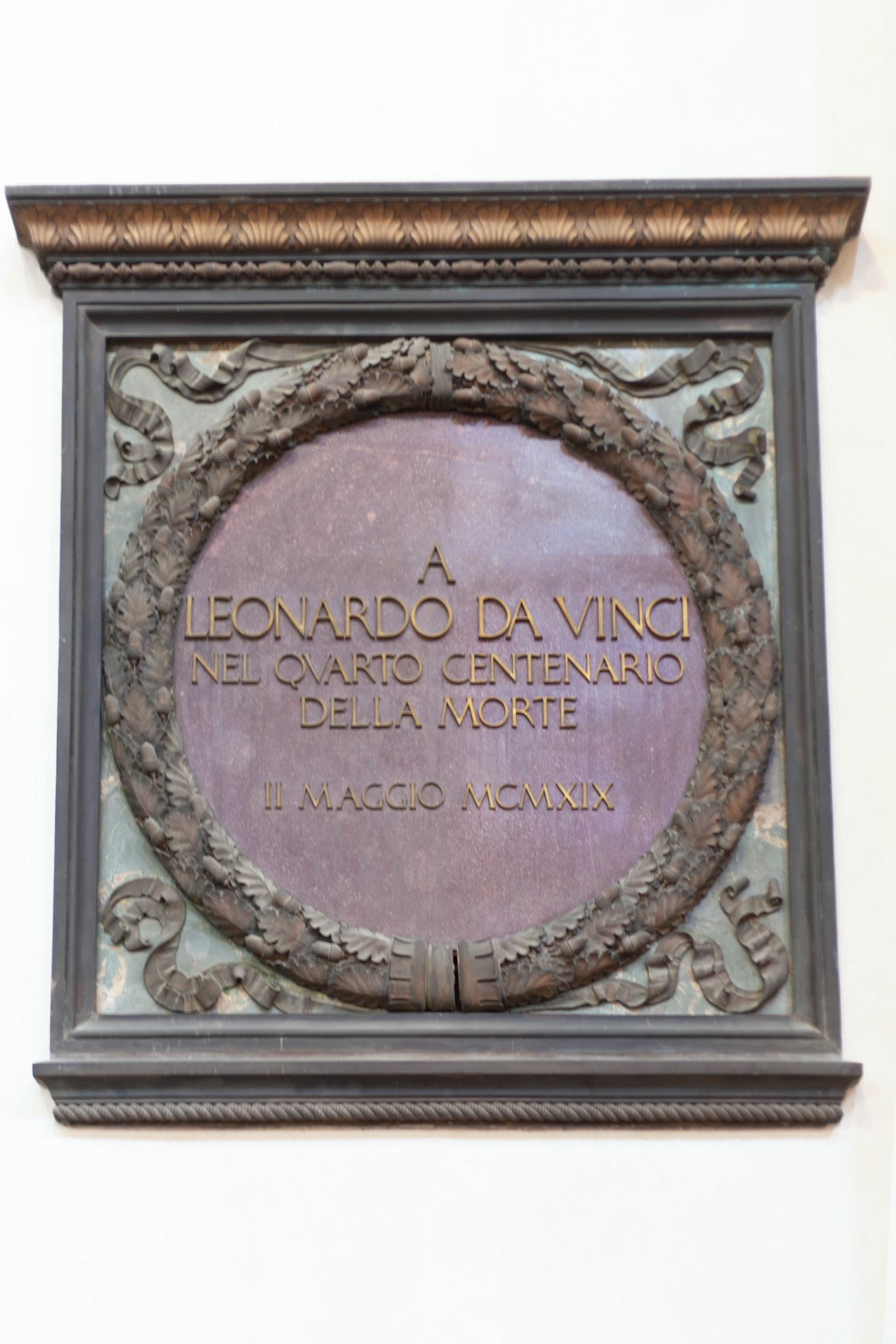 Memorial Plaque to Leonardo Da Vinci