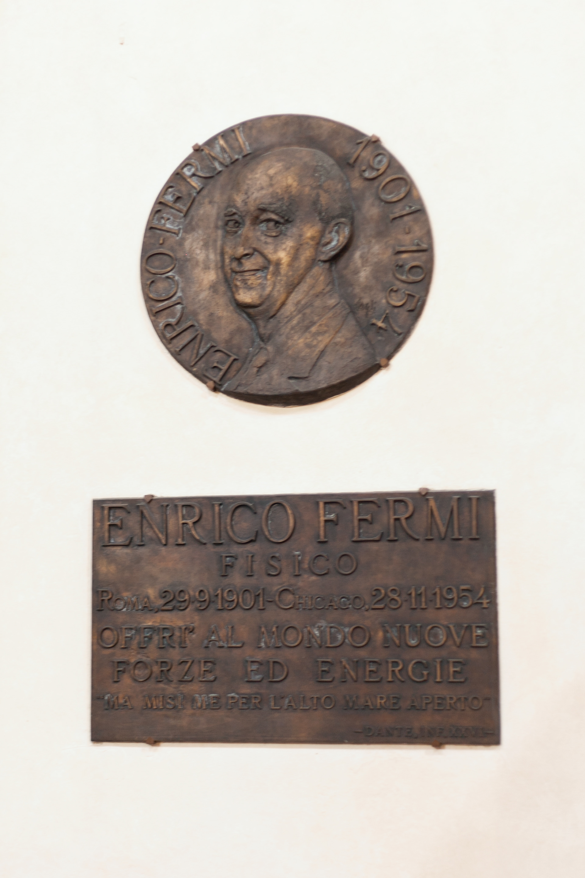Memorial Plaque to Enrico Fermi