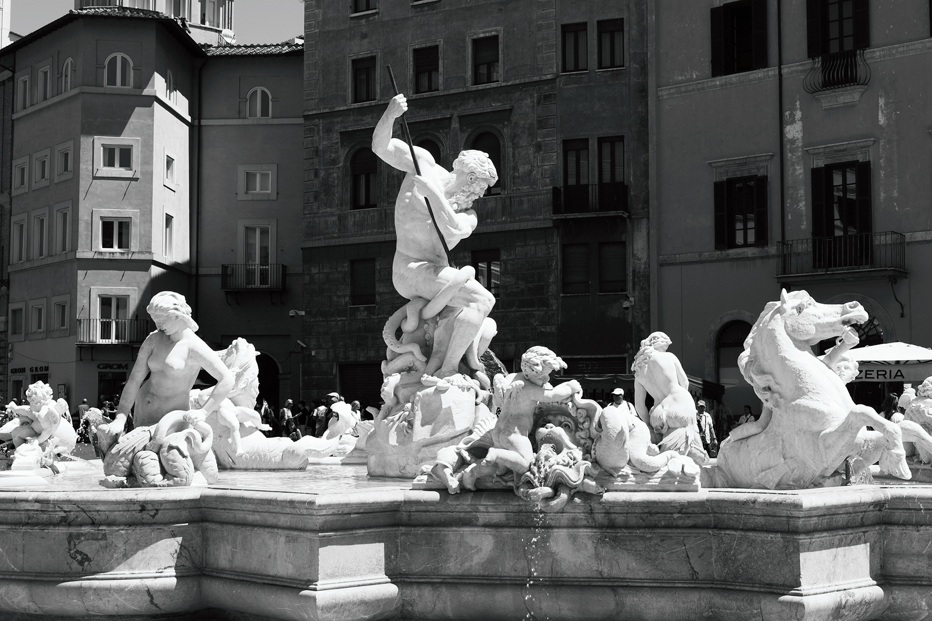 Fountain of Neptune (he's fighting an octopus)