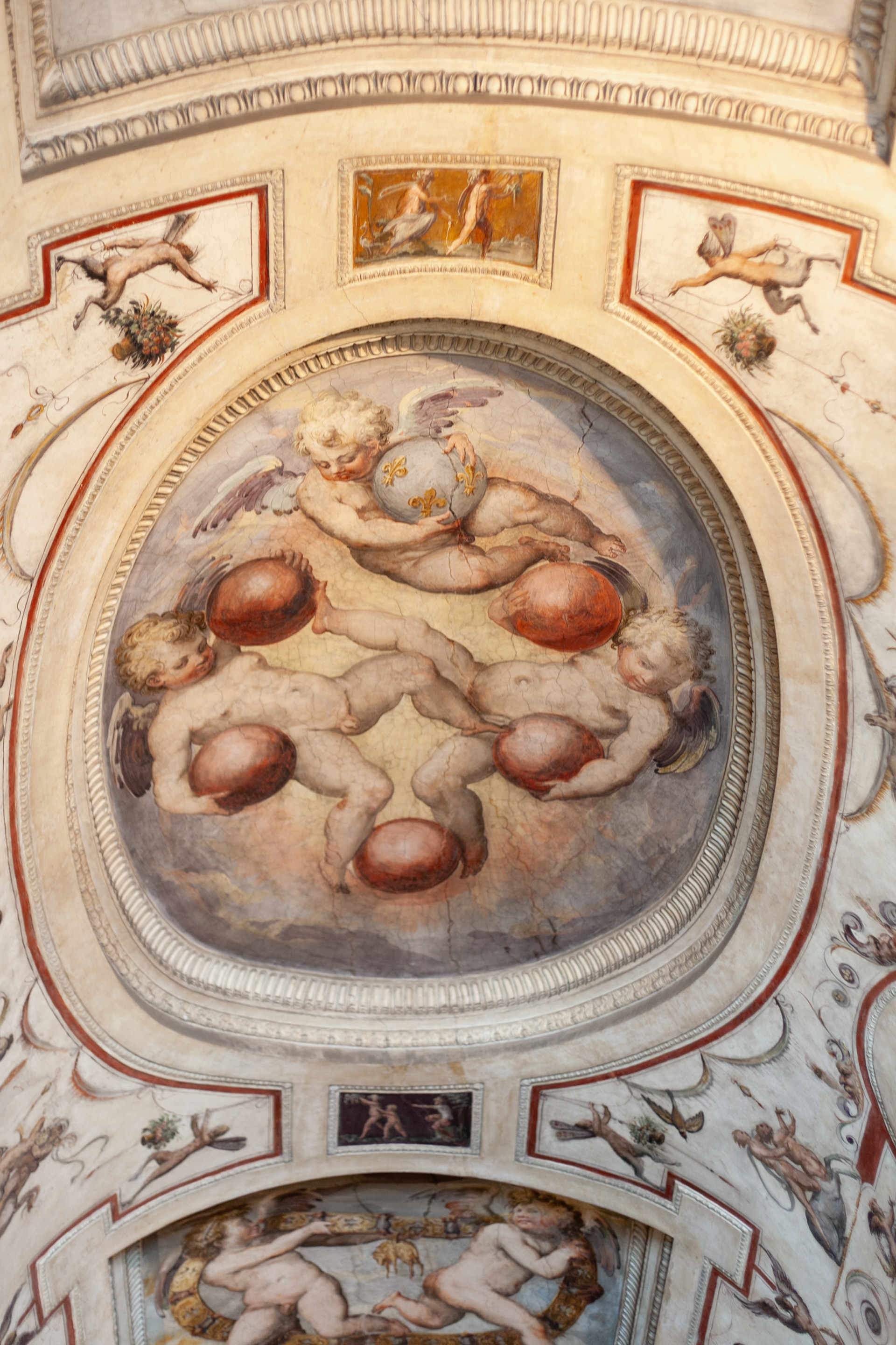 Medici family coat of arms (basically if you see any version of this shield with the floating read balls, they paid for the art)