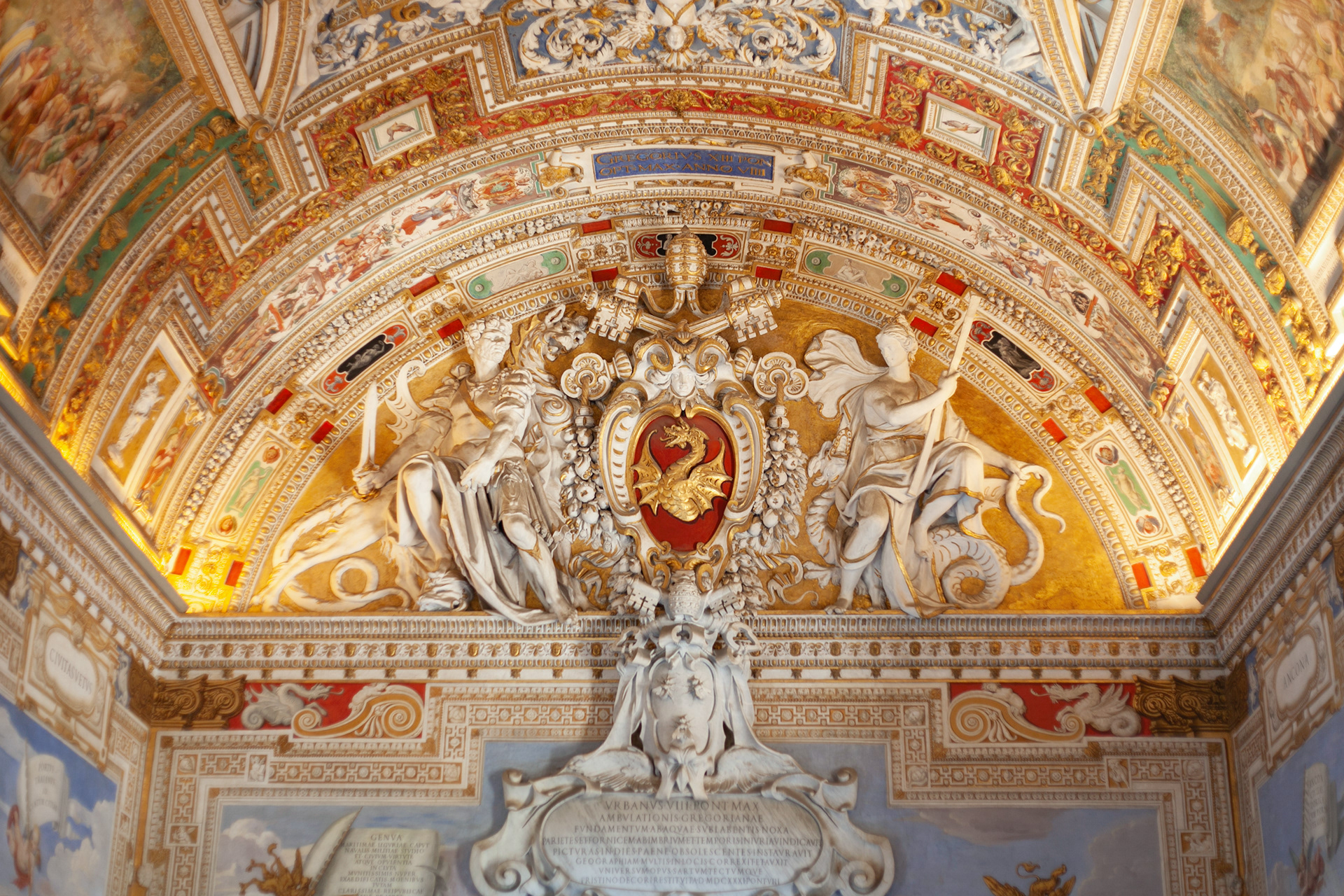 Coat of arms of Pope Gregory XIII, Gallery of Maps, Vatican Museum