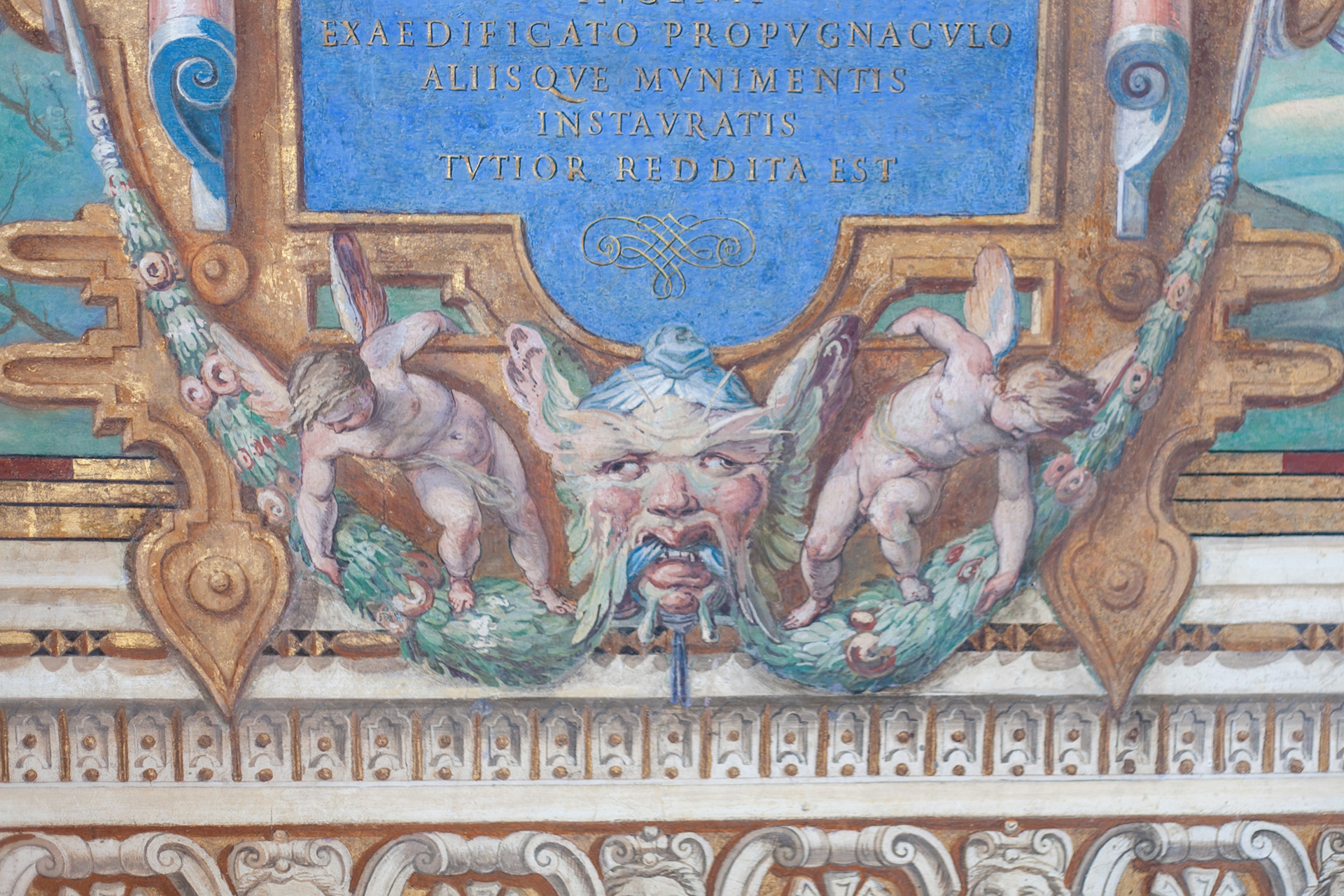 Detail of fresco, Gallery of Maps, Vatican Museum