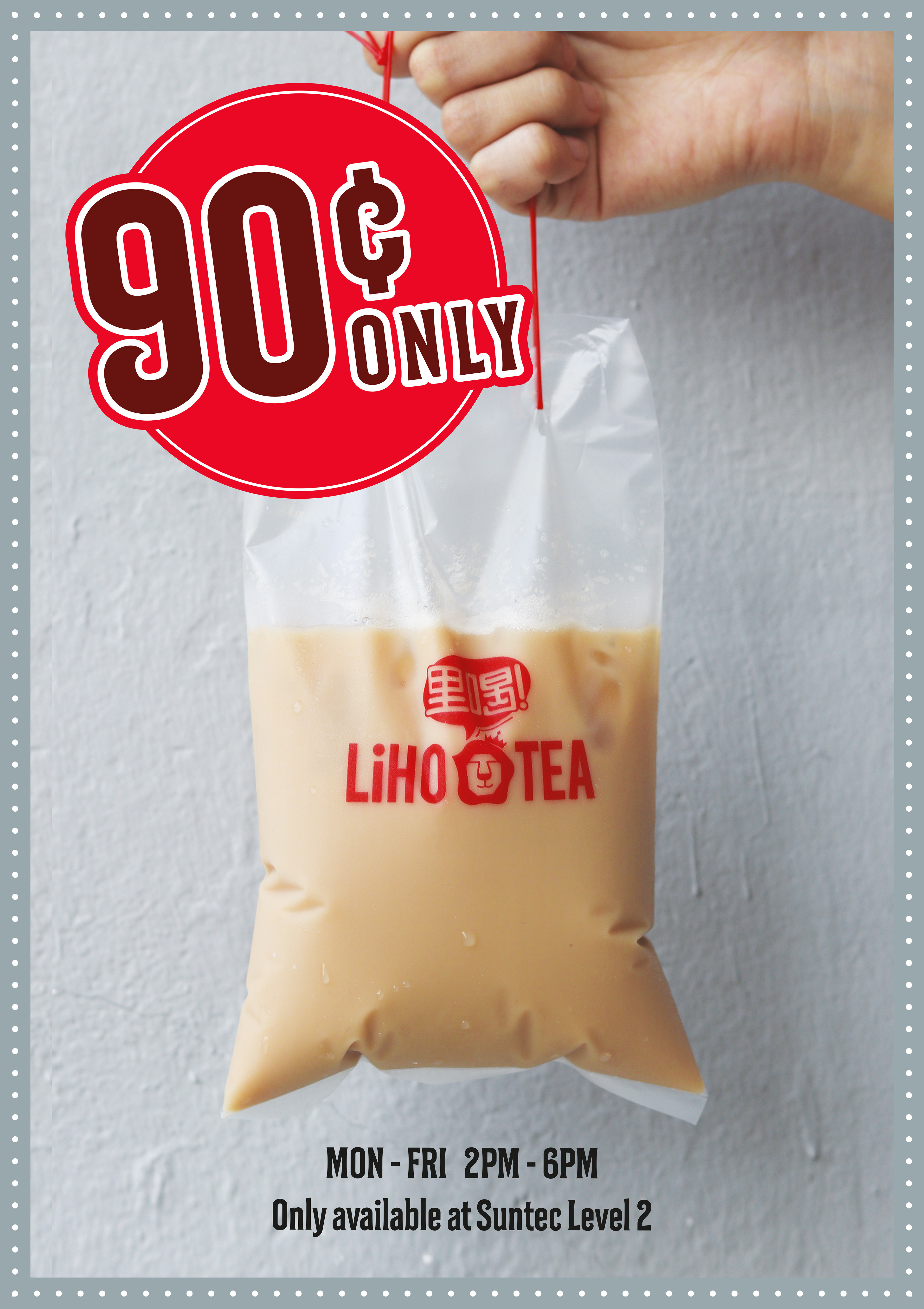 Photoshoot to promote 90cents milk tea