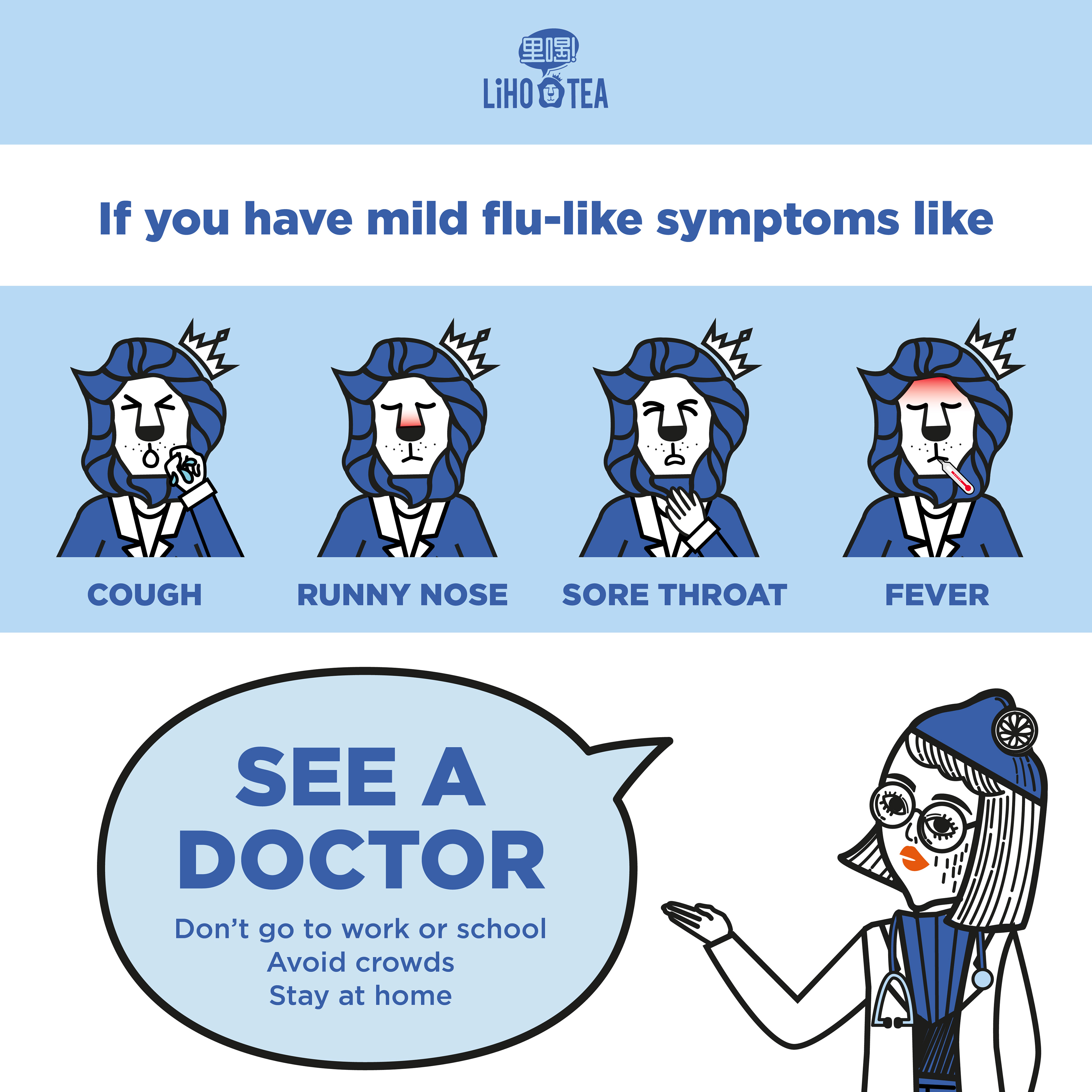 Illustration to raise awareness on Covid-19