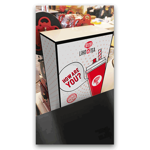 Illustrations and printing of cup sealer machine and fridge sticker