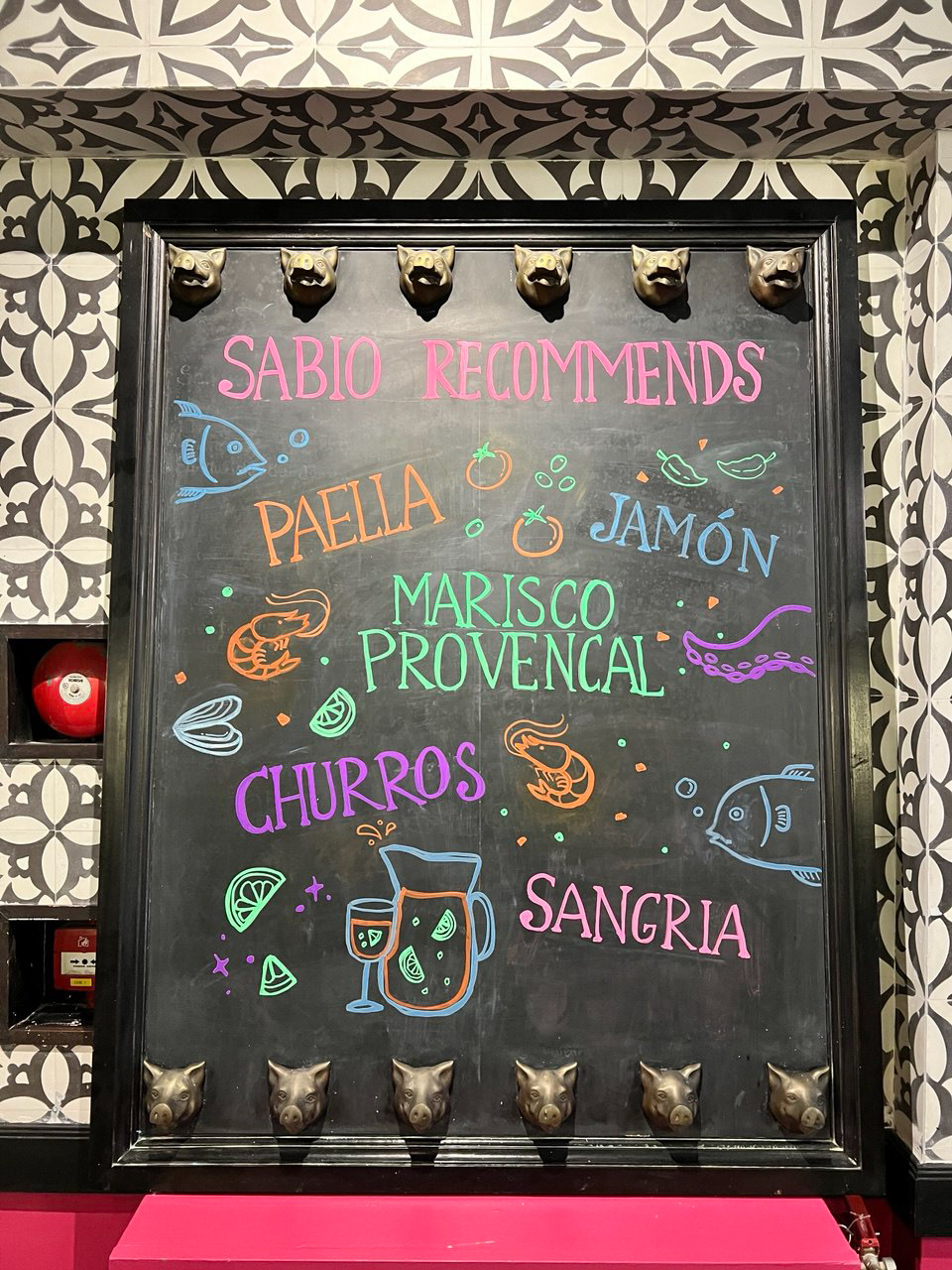 Hand drawn restaurant signatures